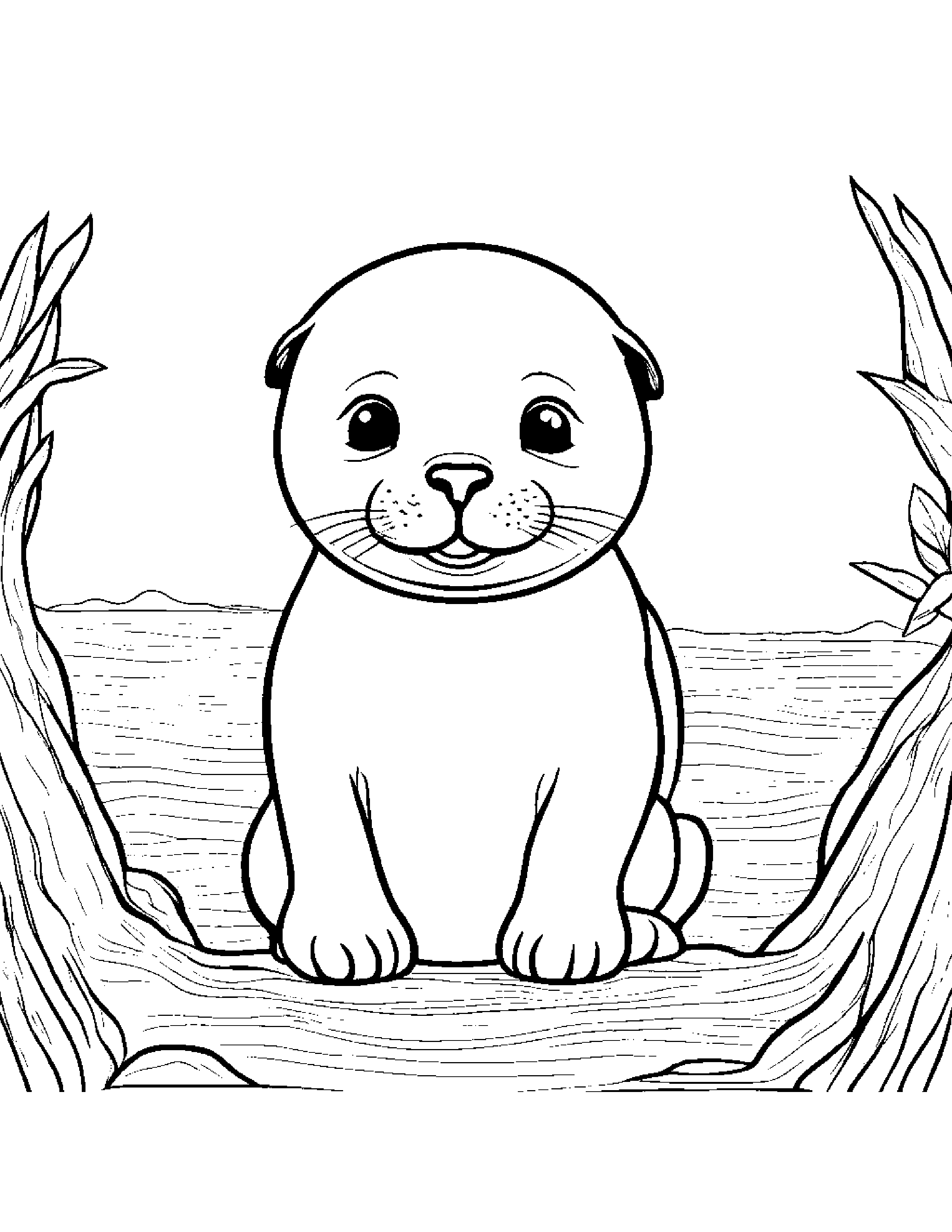 Jolly Seal Pup Coloring Page (Free Printable PDF)