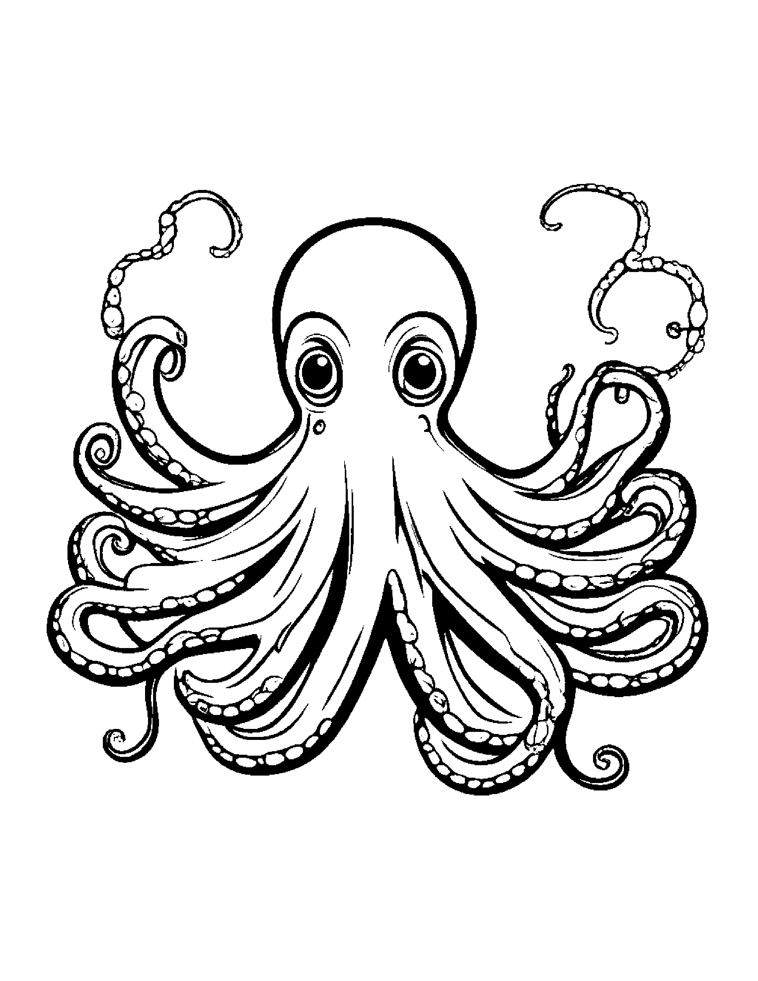 Merry Octopus #5 Coloring Page (Free Printable PDF)