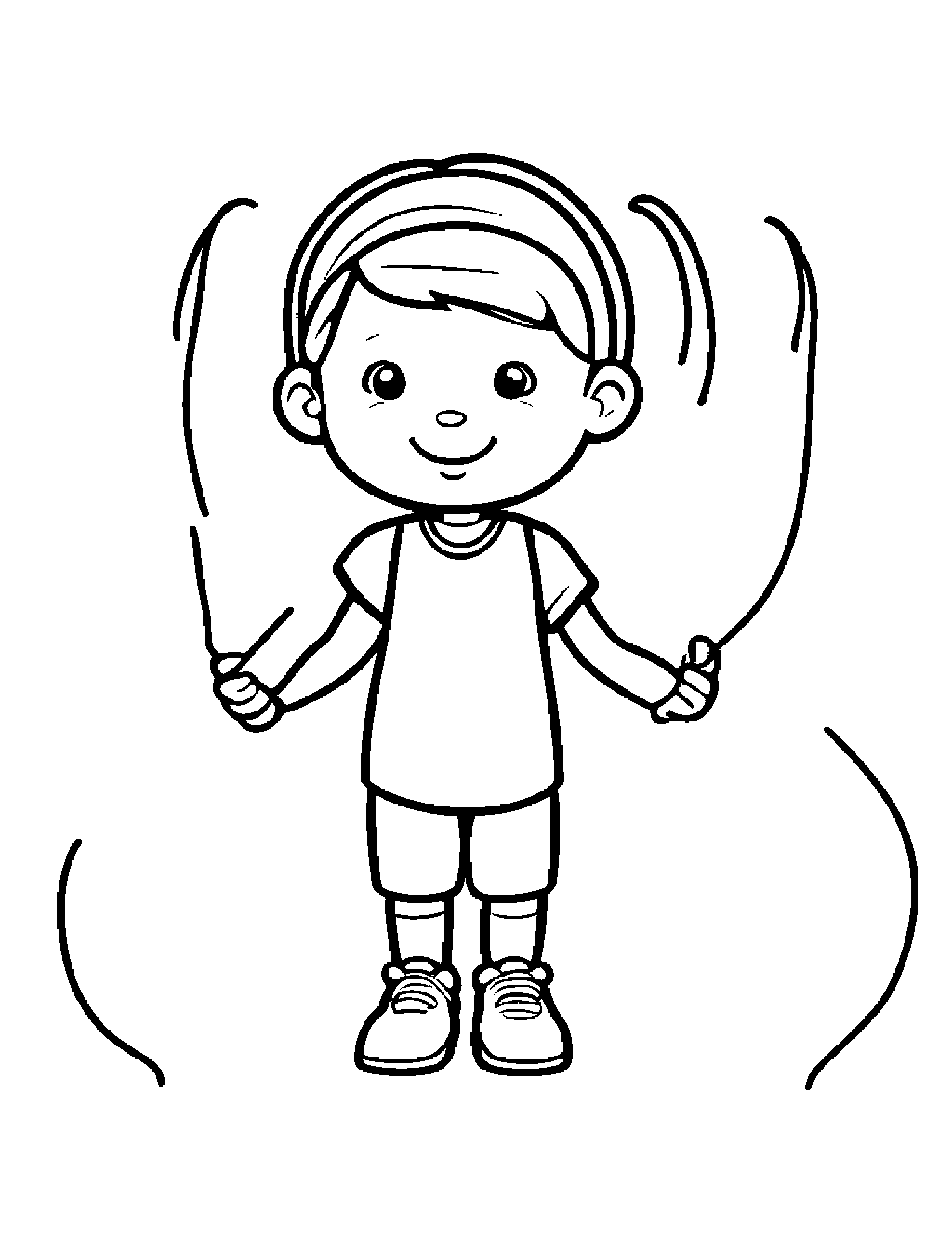 Polite Jump Rope #3 Coloring Page (Free Printable PDF)
