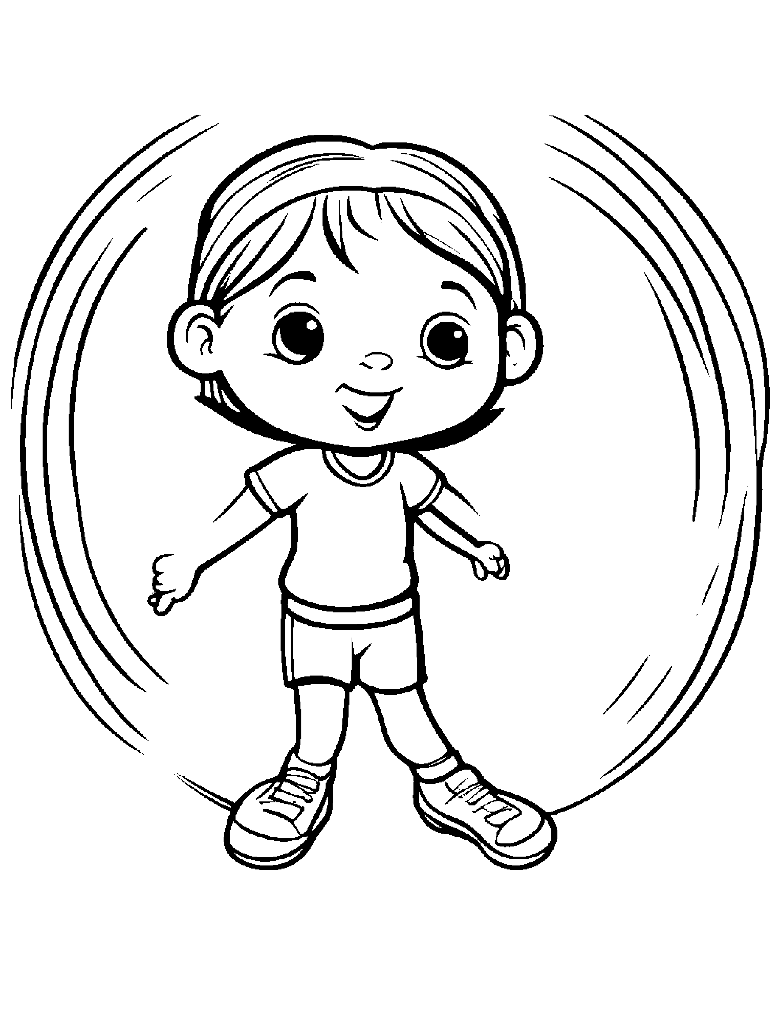 Polite Jump Rope #4 Coloring Page (Free Printable PDF)