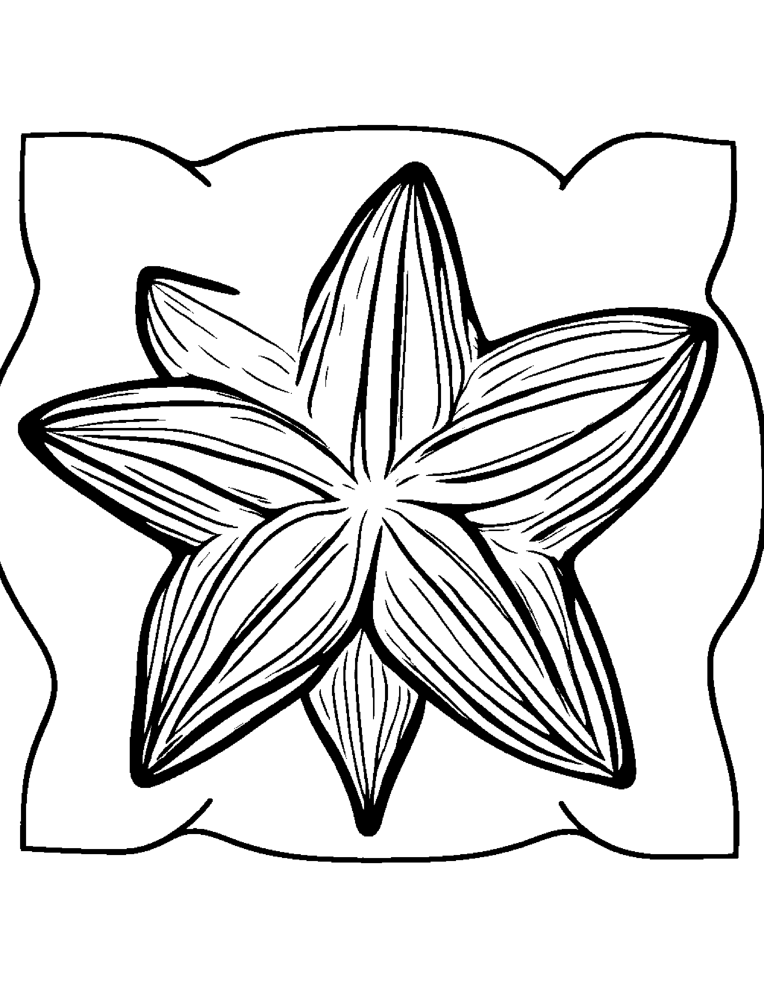 Starfish Painting A Star #3 Coloring Page (Free Printable PDF)