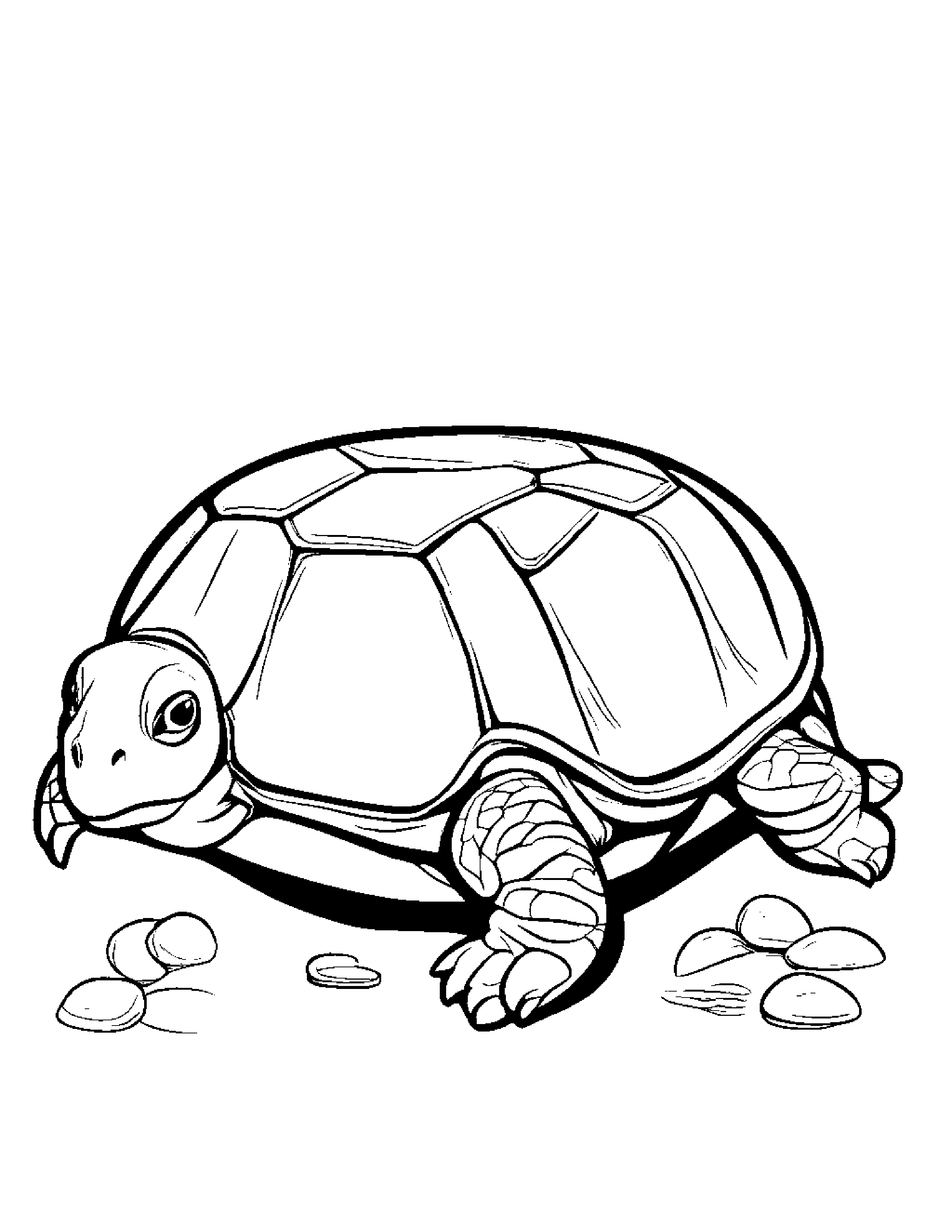 Turtle Hatchling Tidying Toys #2 Coloring Page (Free Printable PDF)