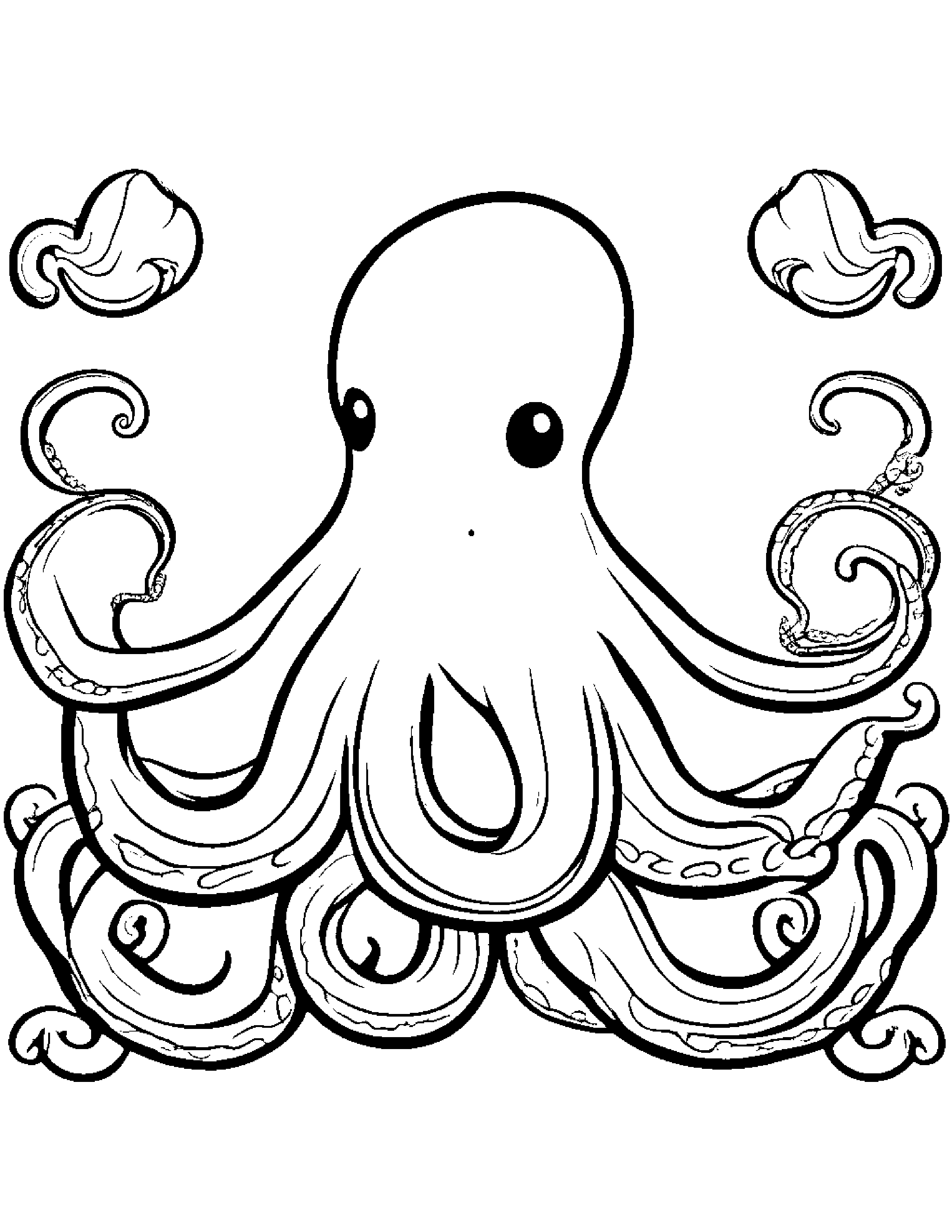 Zippy Octopus Coloring Page (Free Printable PDF)