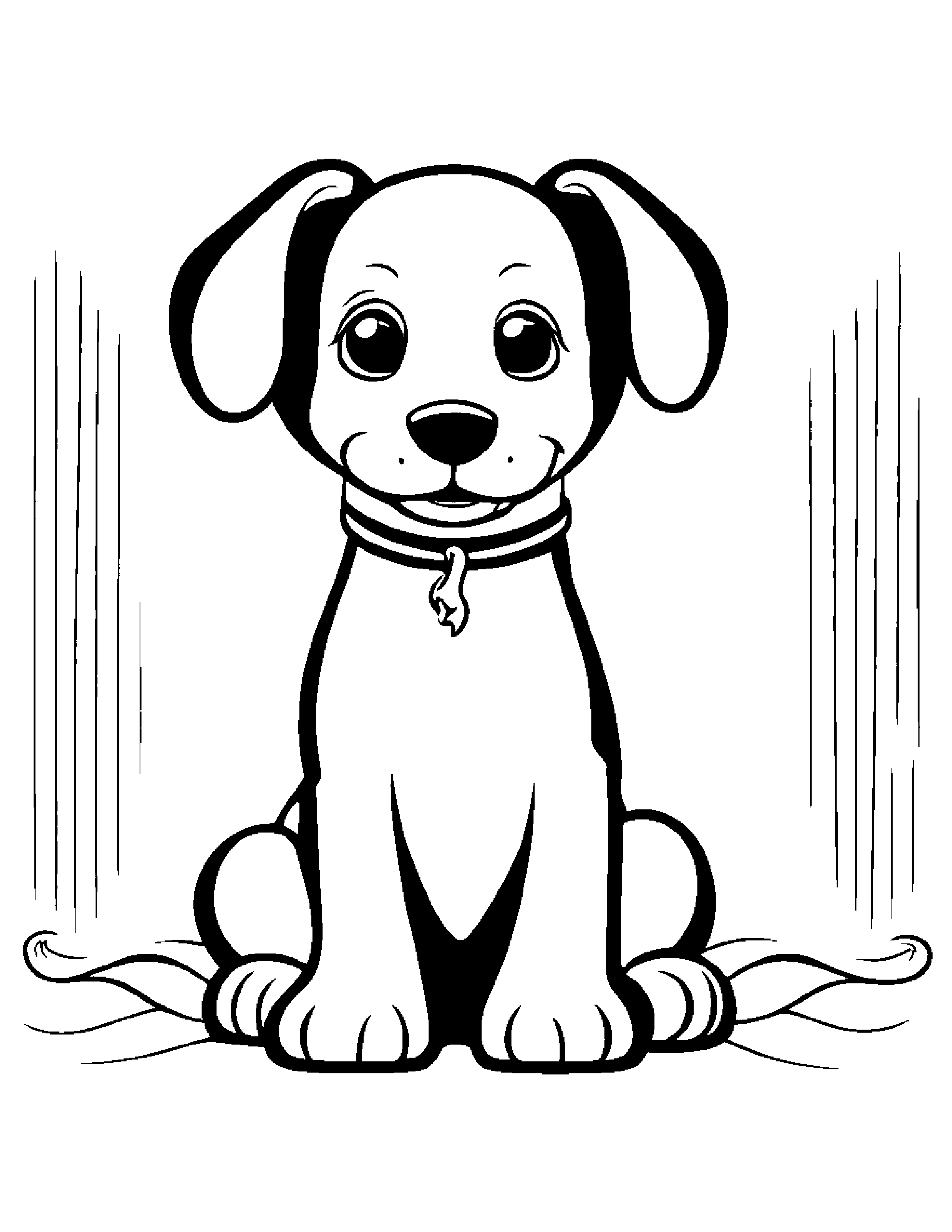 Zippy Puppy Dog #2 Coloring Page (Free Printable PDF)
