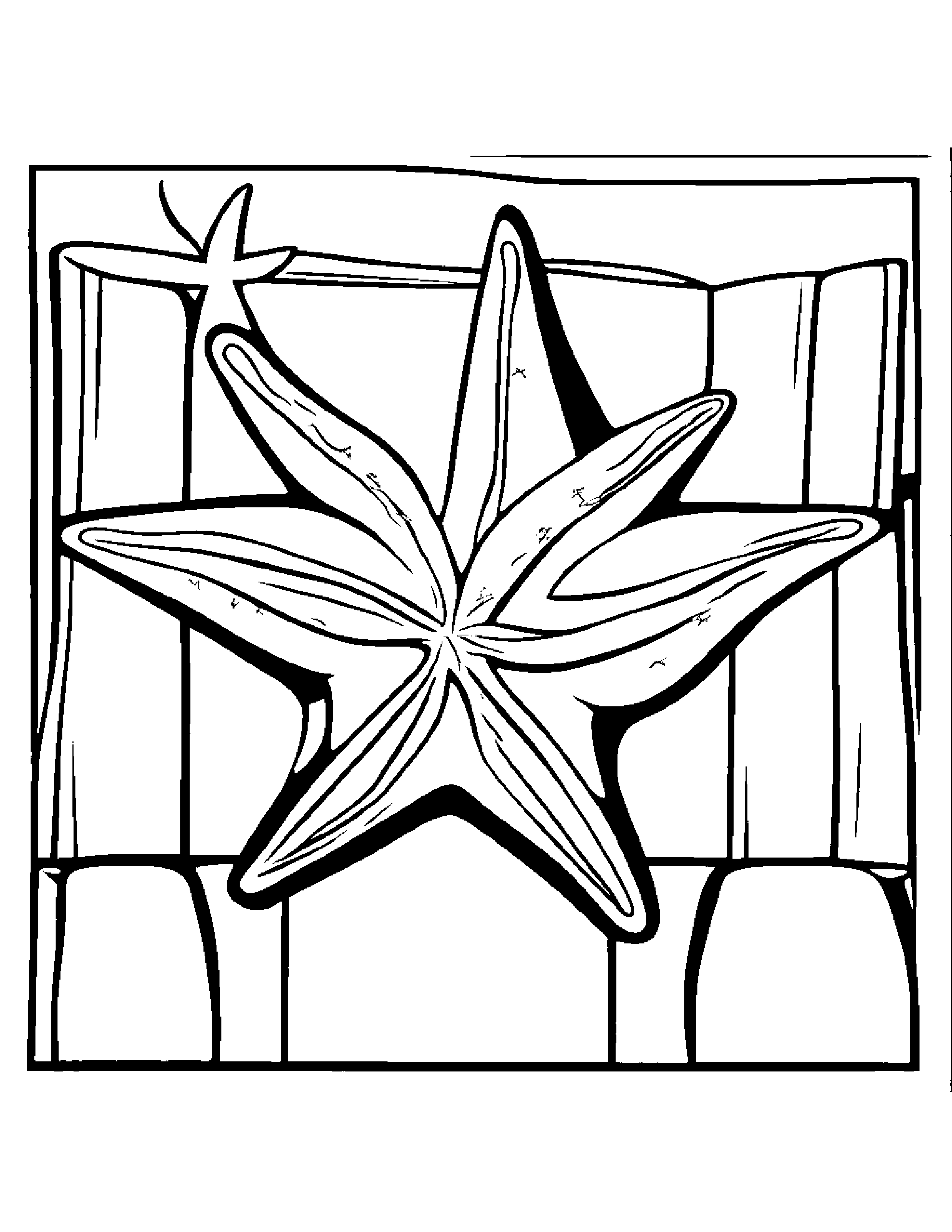 Zippy Starfish Stacking Blocks #2 Coloring Page (Free Printable PDF)