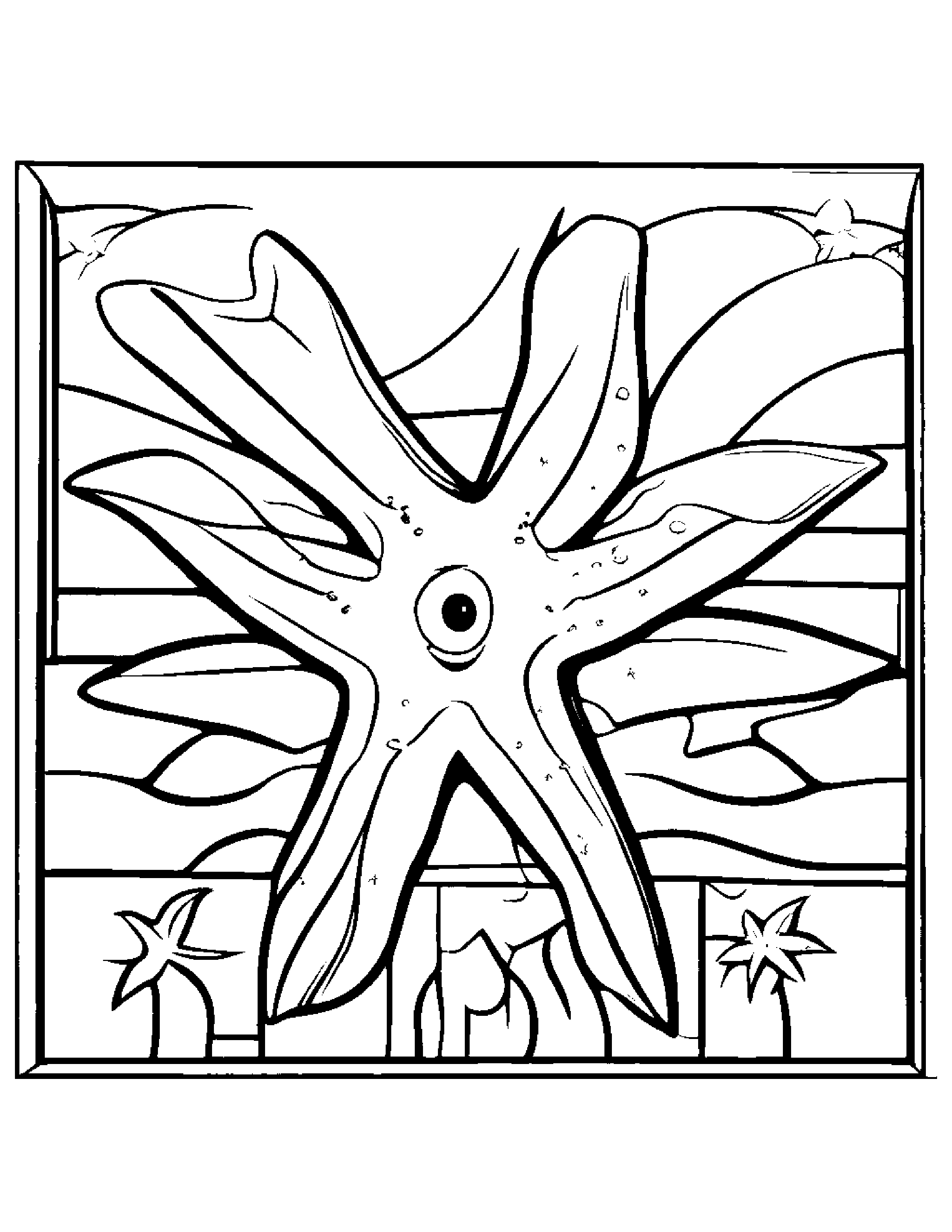 Zippy Starfish Stacking Blocks #3 Coloring Page (Free Printable PDF)