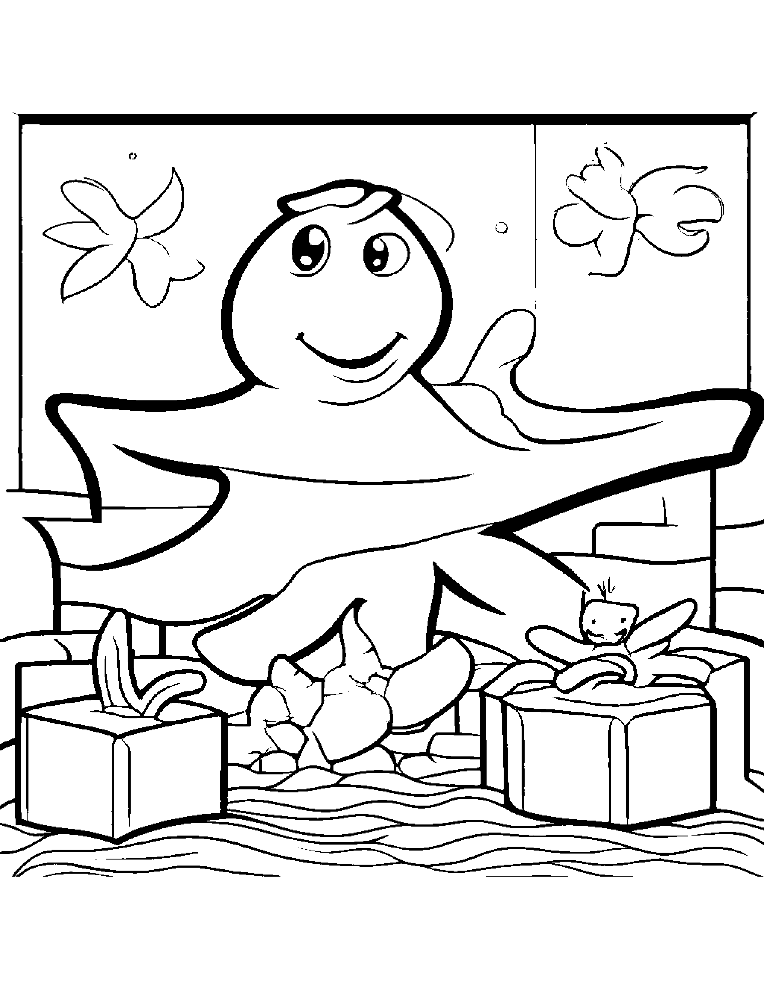 Zippy Starfish Stacking Blocks Coloring Page (Free Printable PDF)