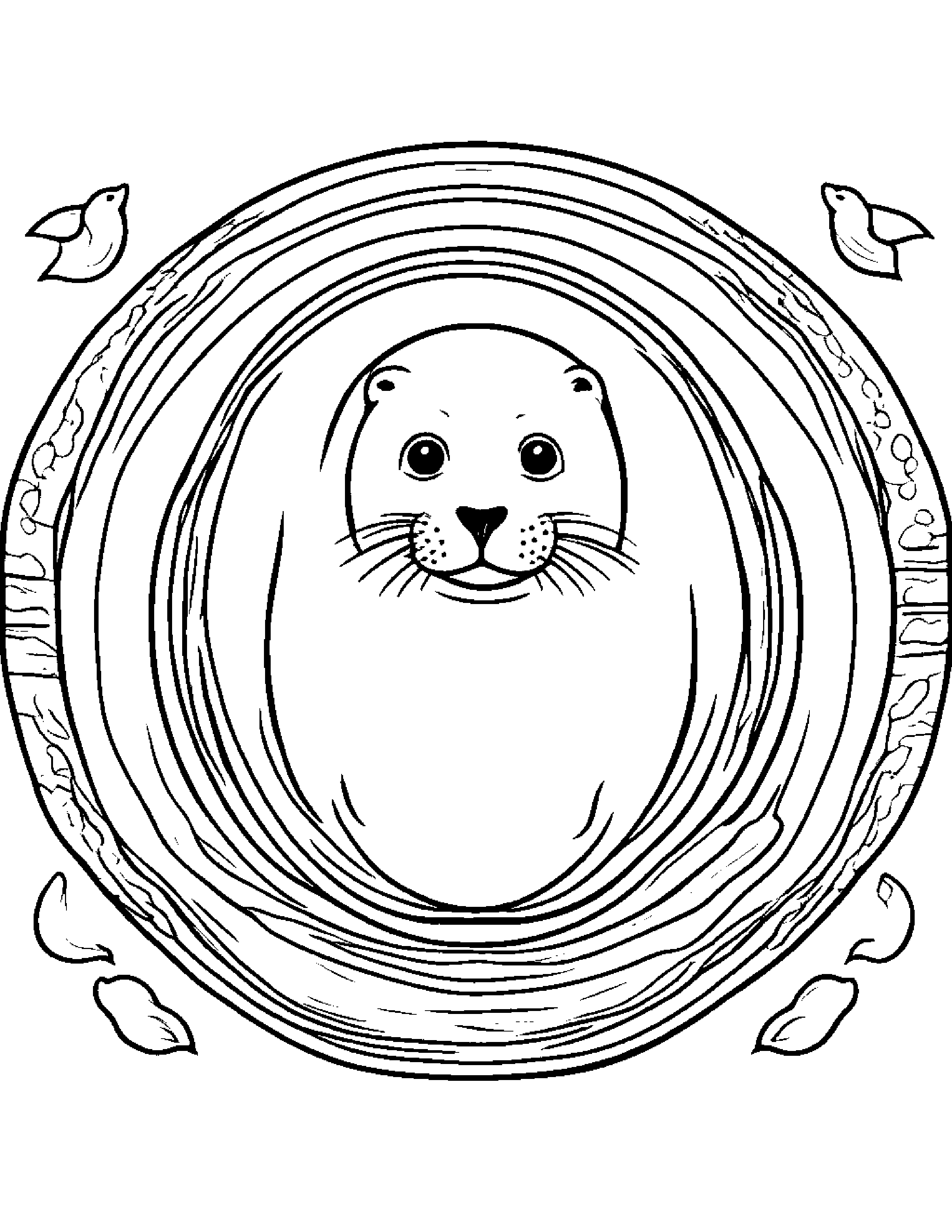 Seal Coloring Page (Free Printable PDF)