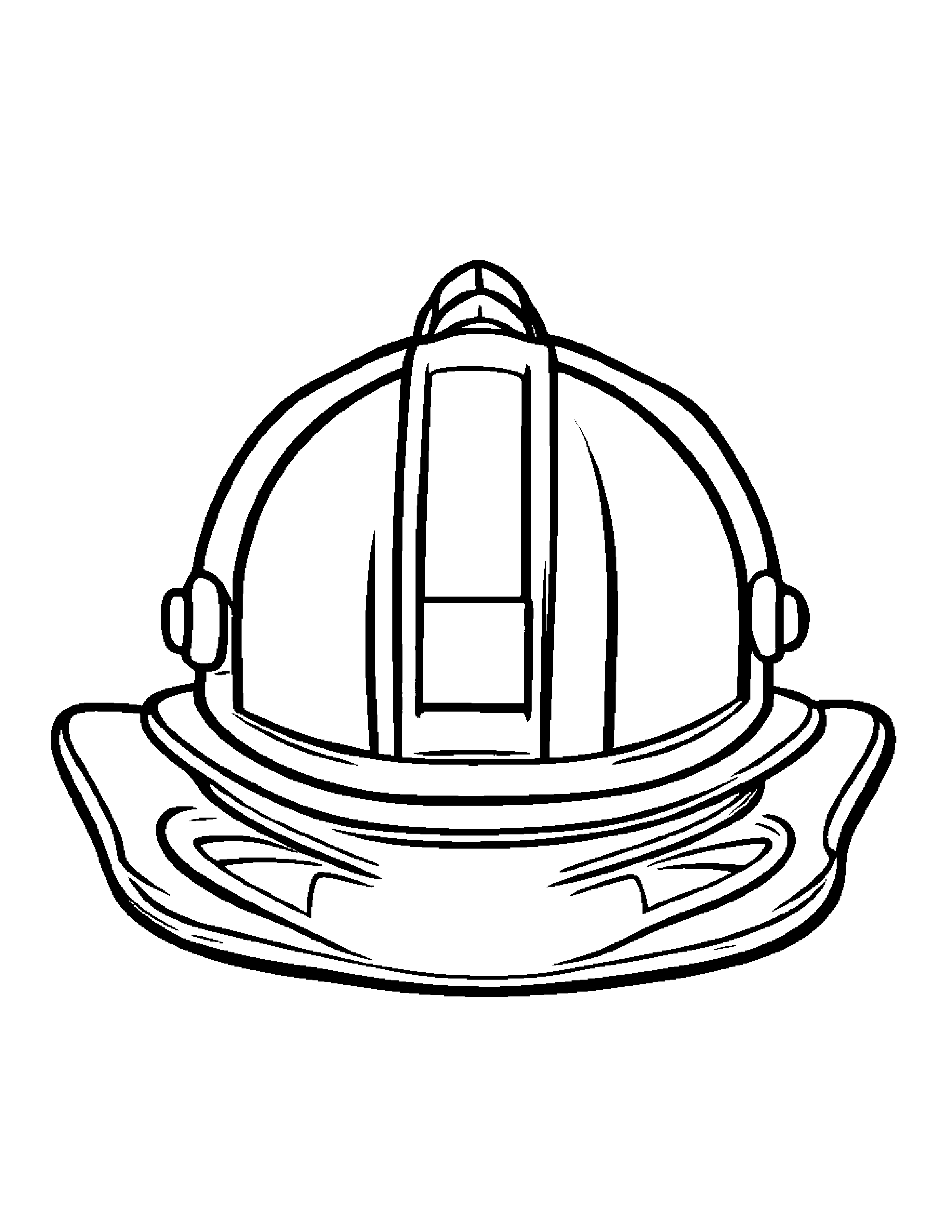 Tiny Firefighter Helmet Coloring Page (Free Printable PDF)