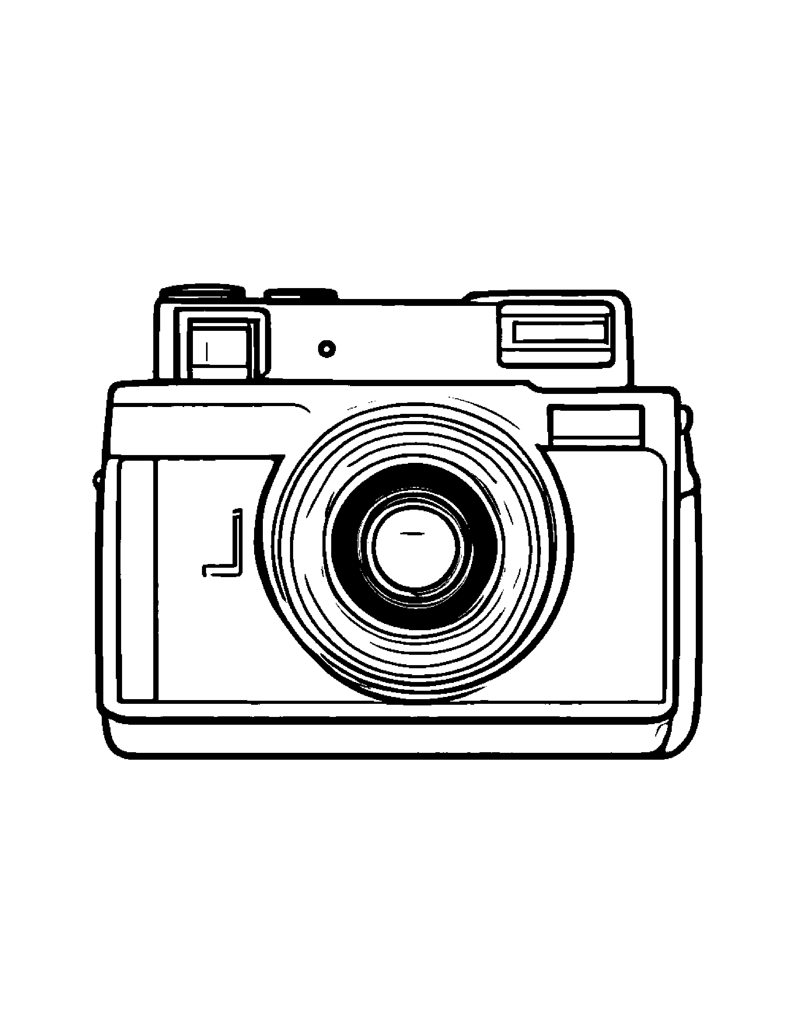 Instant Camera With A Star #2 Coloring Page (Free Printable PDF)