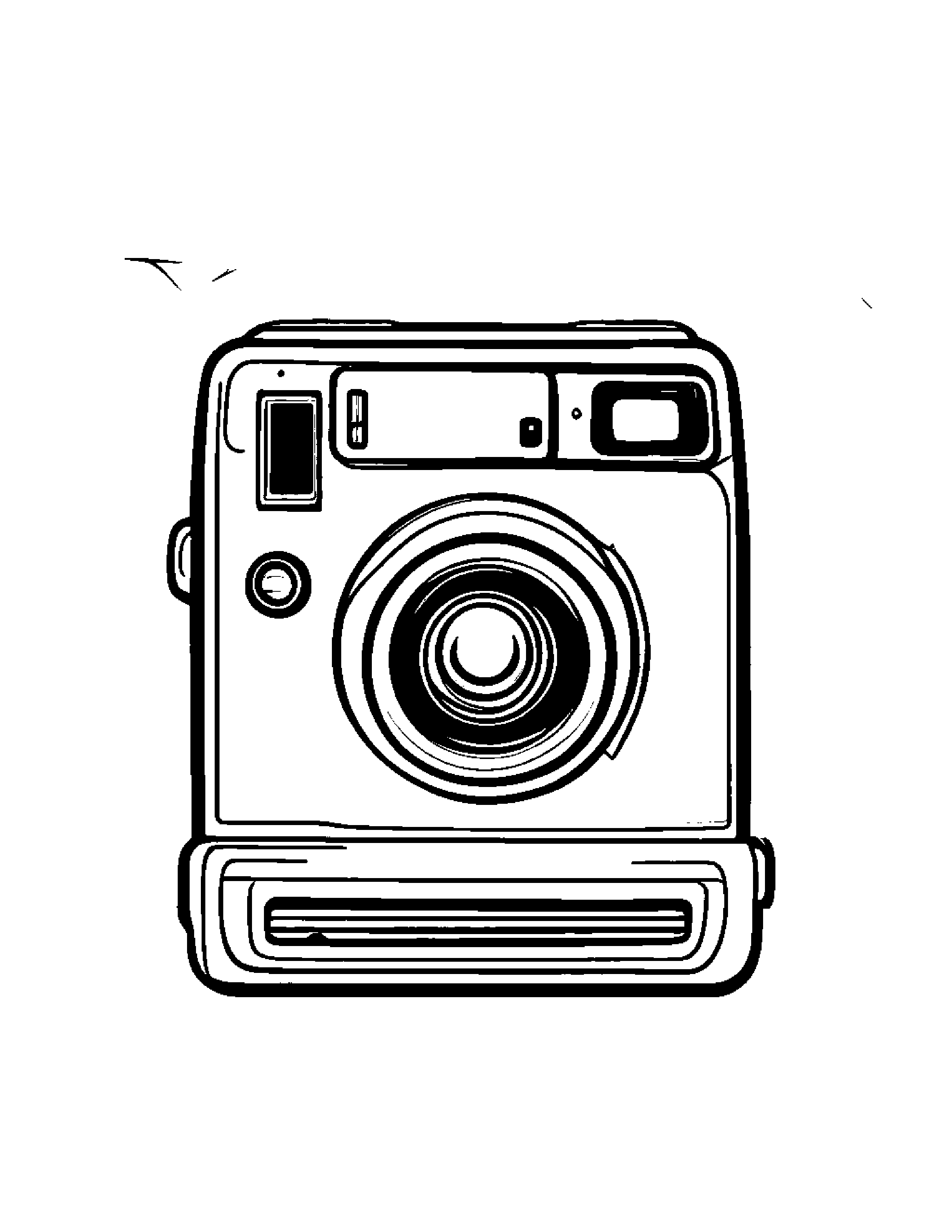 Instant Camera With A Star Coloring Page (Free Printable PDF)