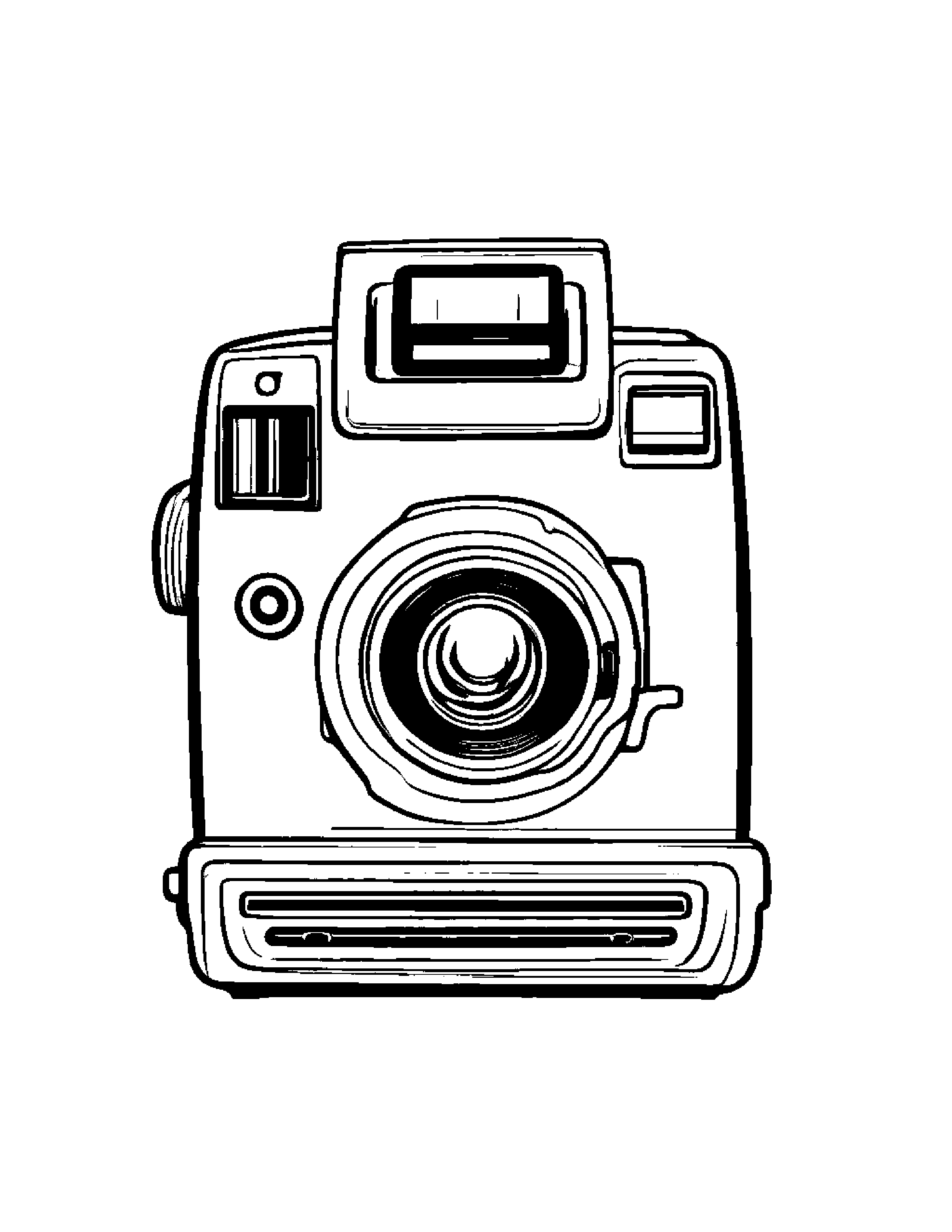 Instant Camera Coloring Page (Free Printable PDF)