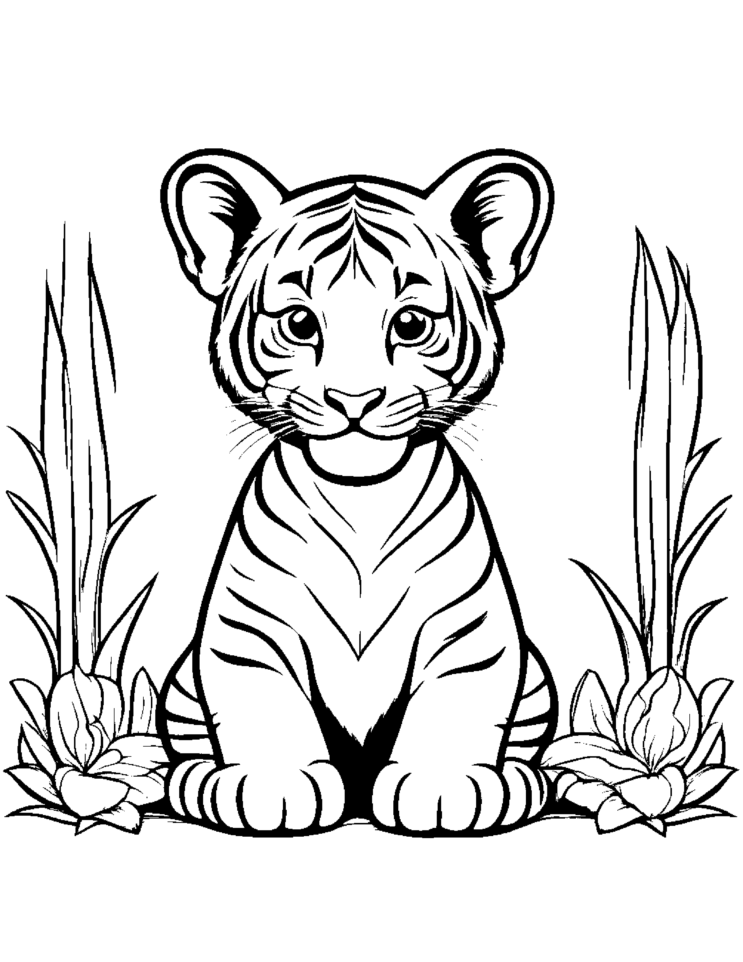 Tiger Cub #2 Coloring Page (Free Printable PDF)