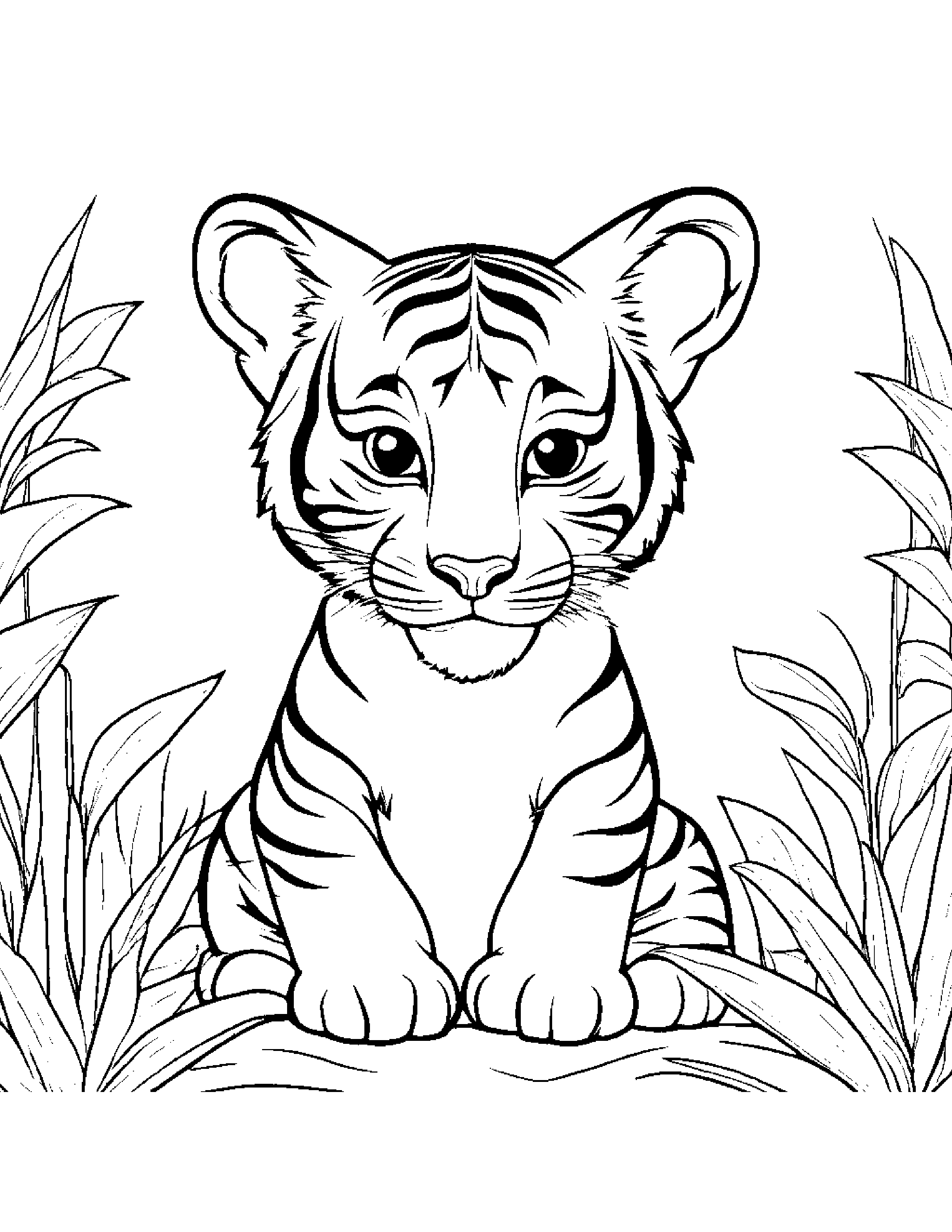 Tiger Cub Coloring Page (Free Printable PDF)