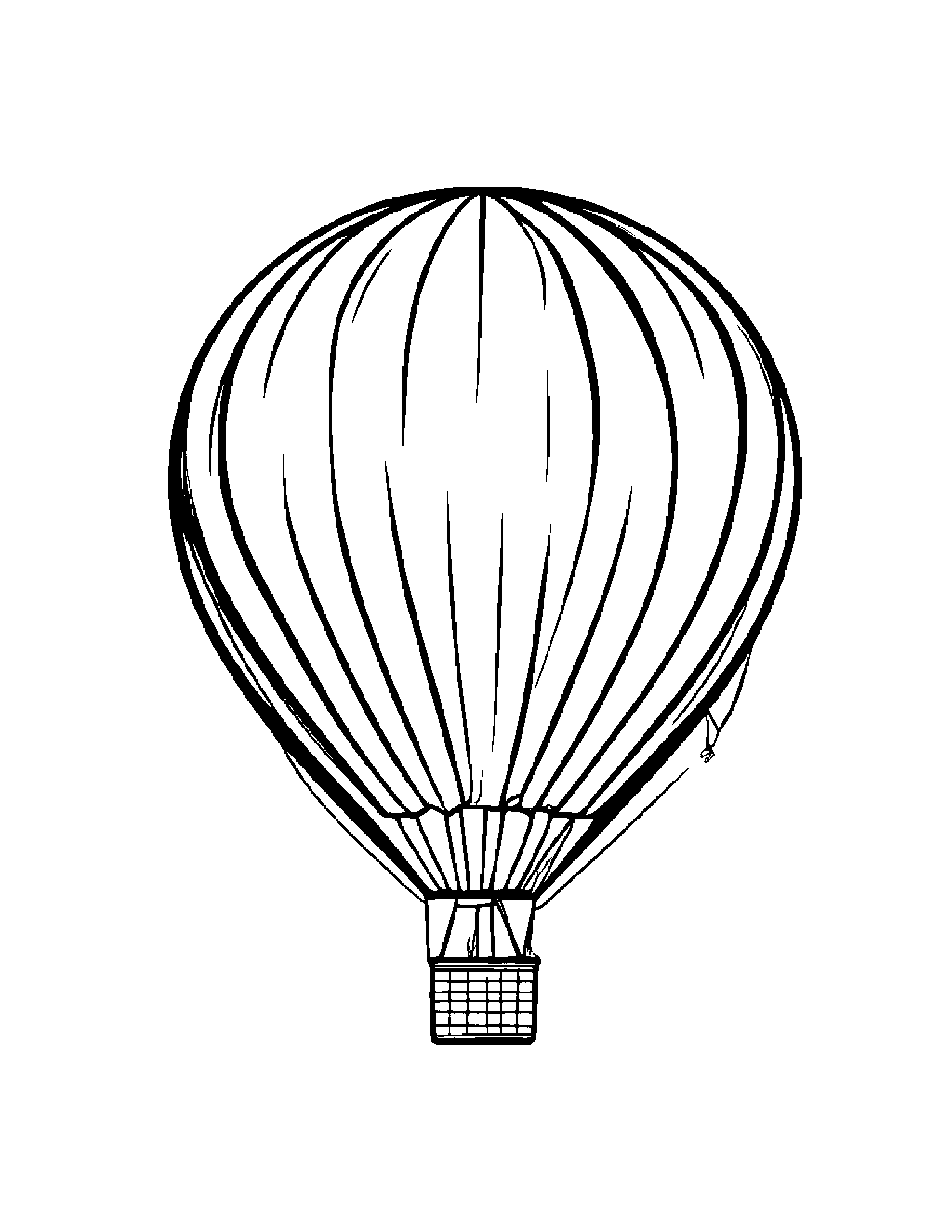 Hot Air Balloon With A Flower Coloring Page (Free Printable PDF)