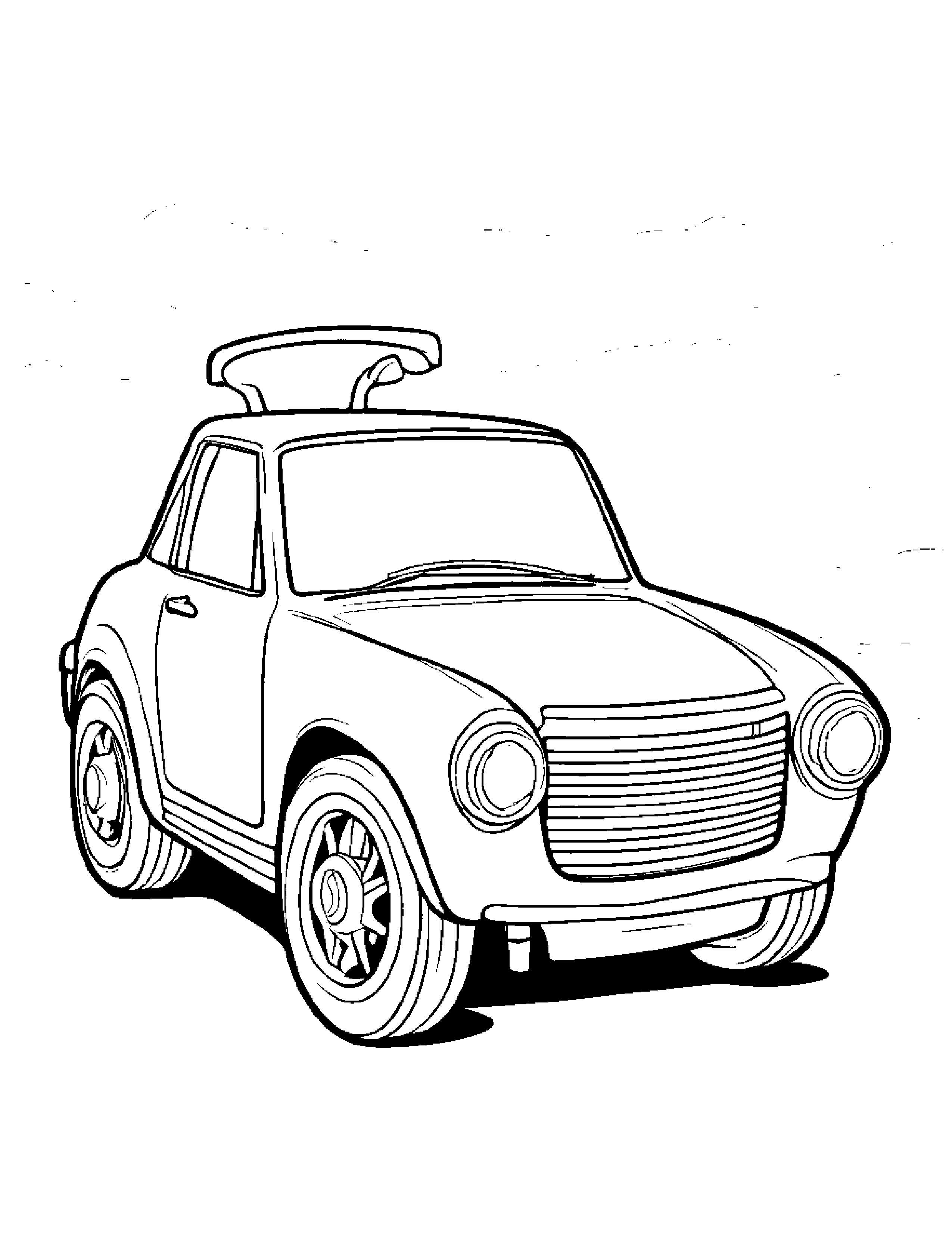 Toy Car Coloring Page (Free Printable PDF)