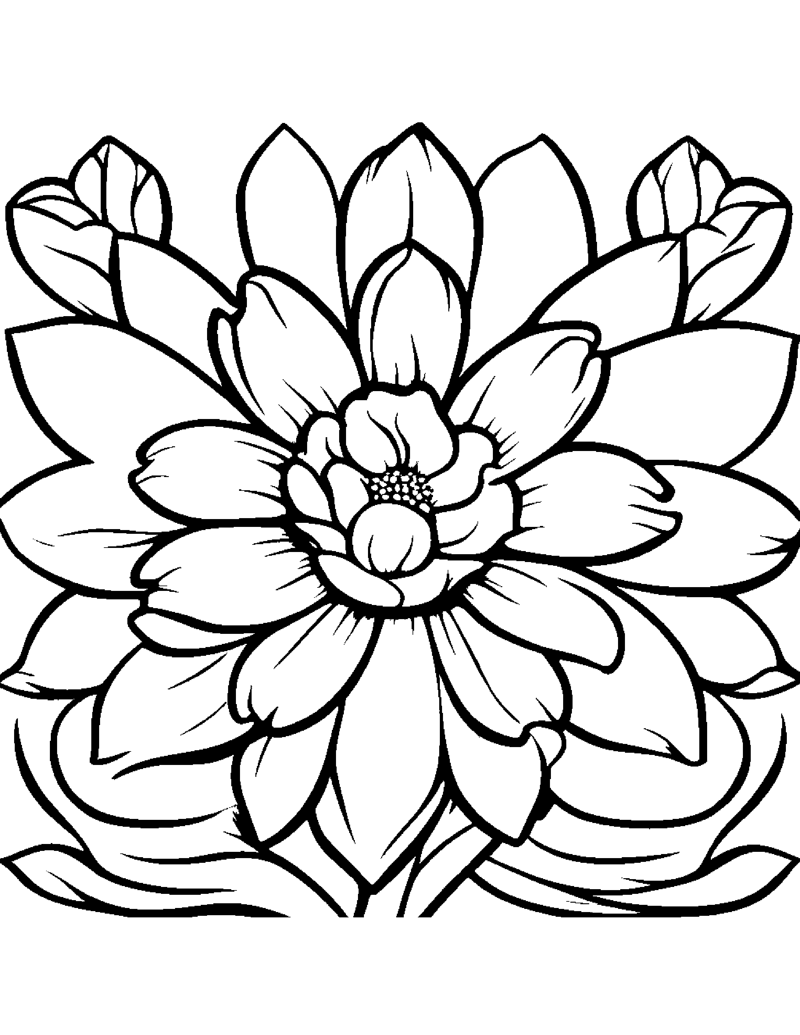 Happy Flower Coloring Page (Free Printable PDF)