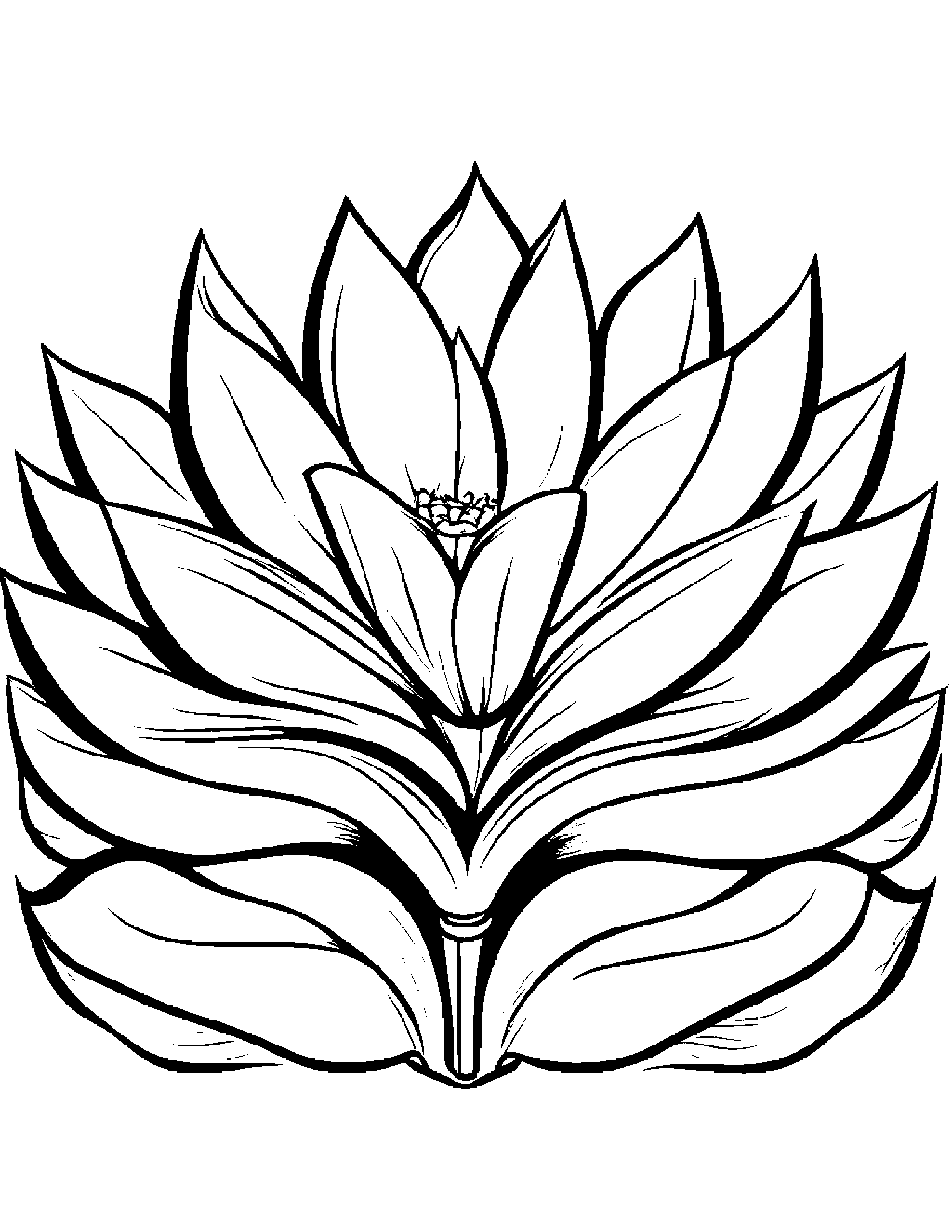 Flower Reading A Book #2 Coloring Page (Free Printable PDF)