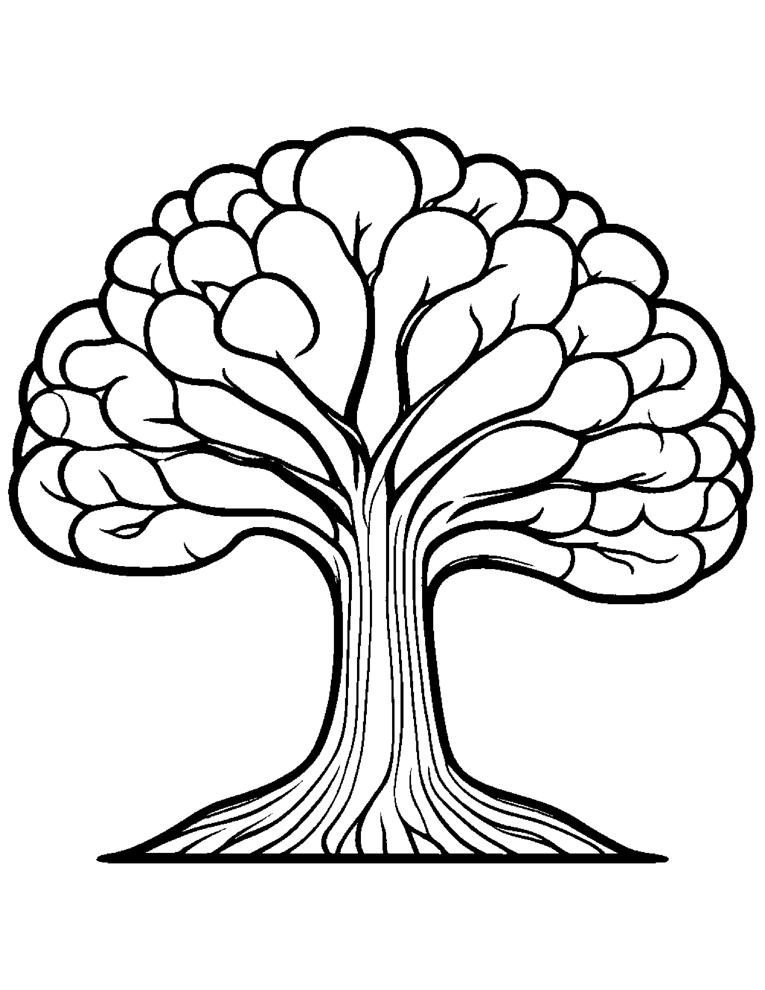 Tiny Tree #2 Coloring Page (Free Printable PDF)