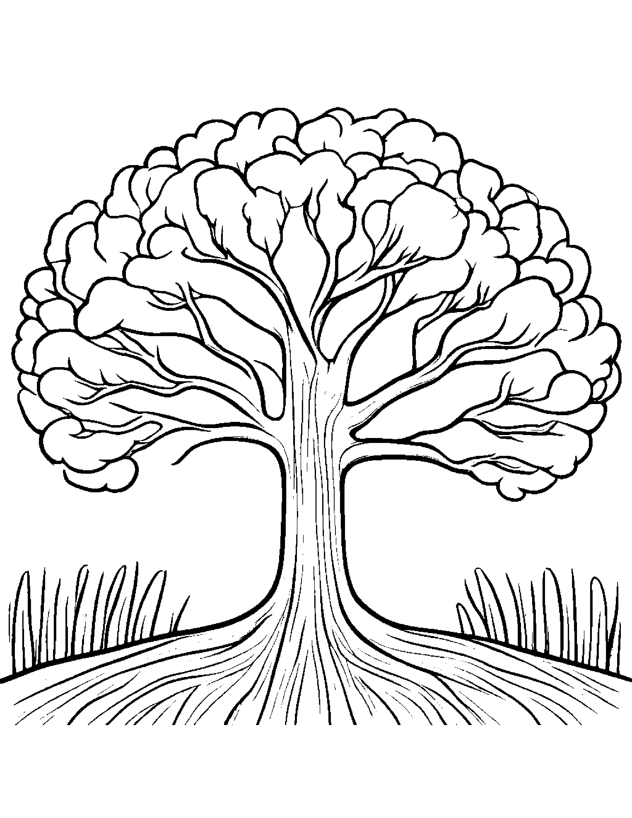 Tiny Tree Coloring Page (Free Printable PDF)