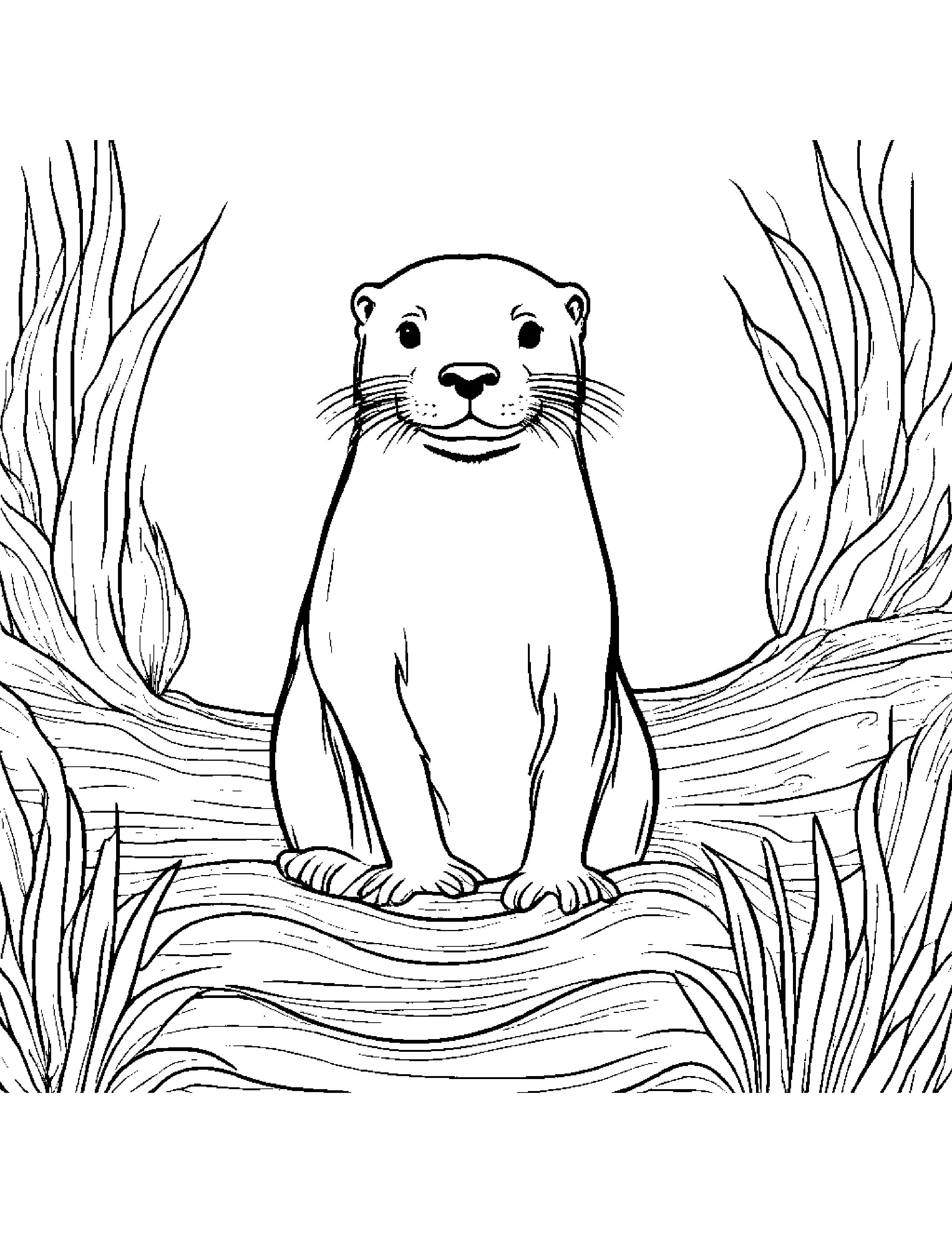Otter Coloring Page (Free Printable PDF)