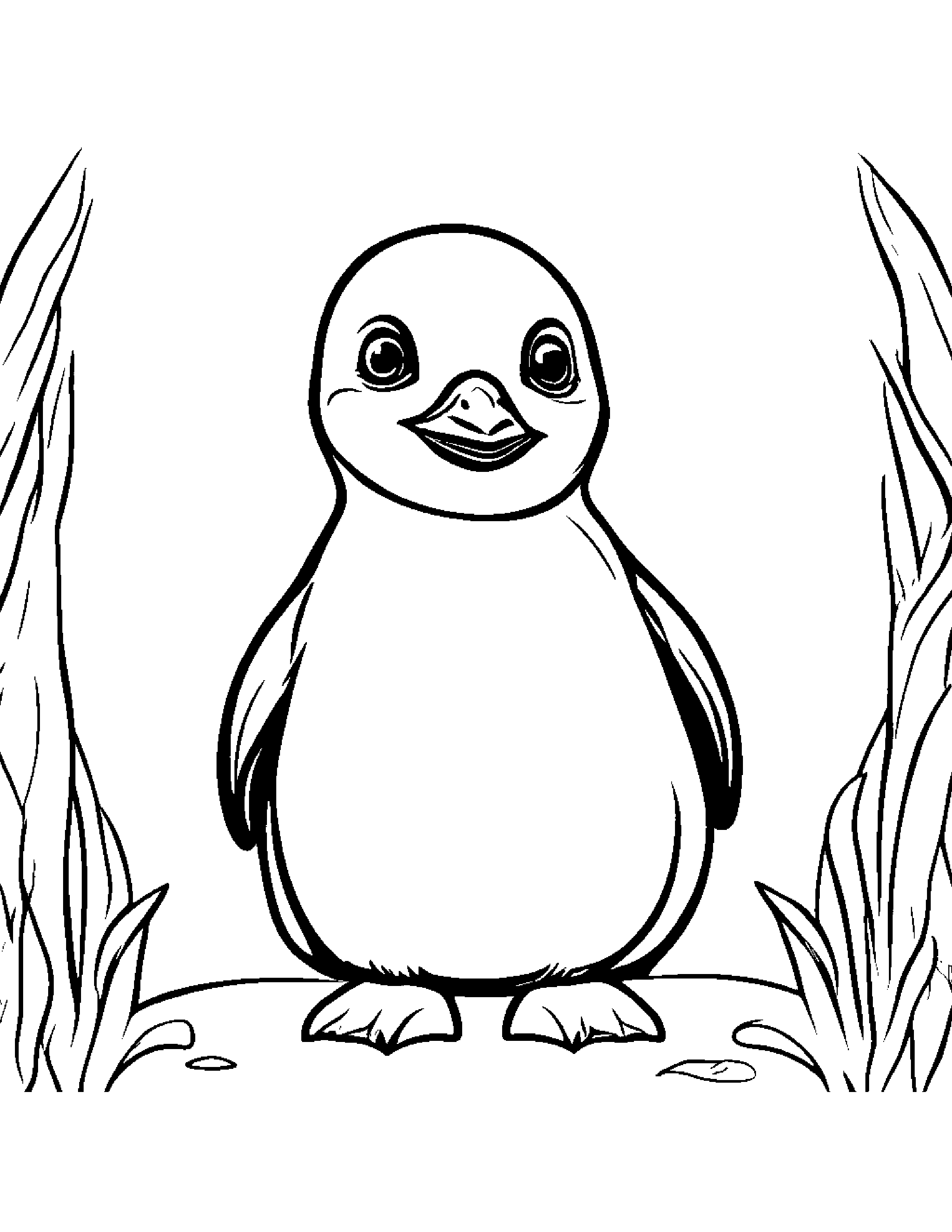 Baby Penguin Coloring Page (Free Printable PDF)