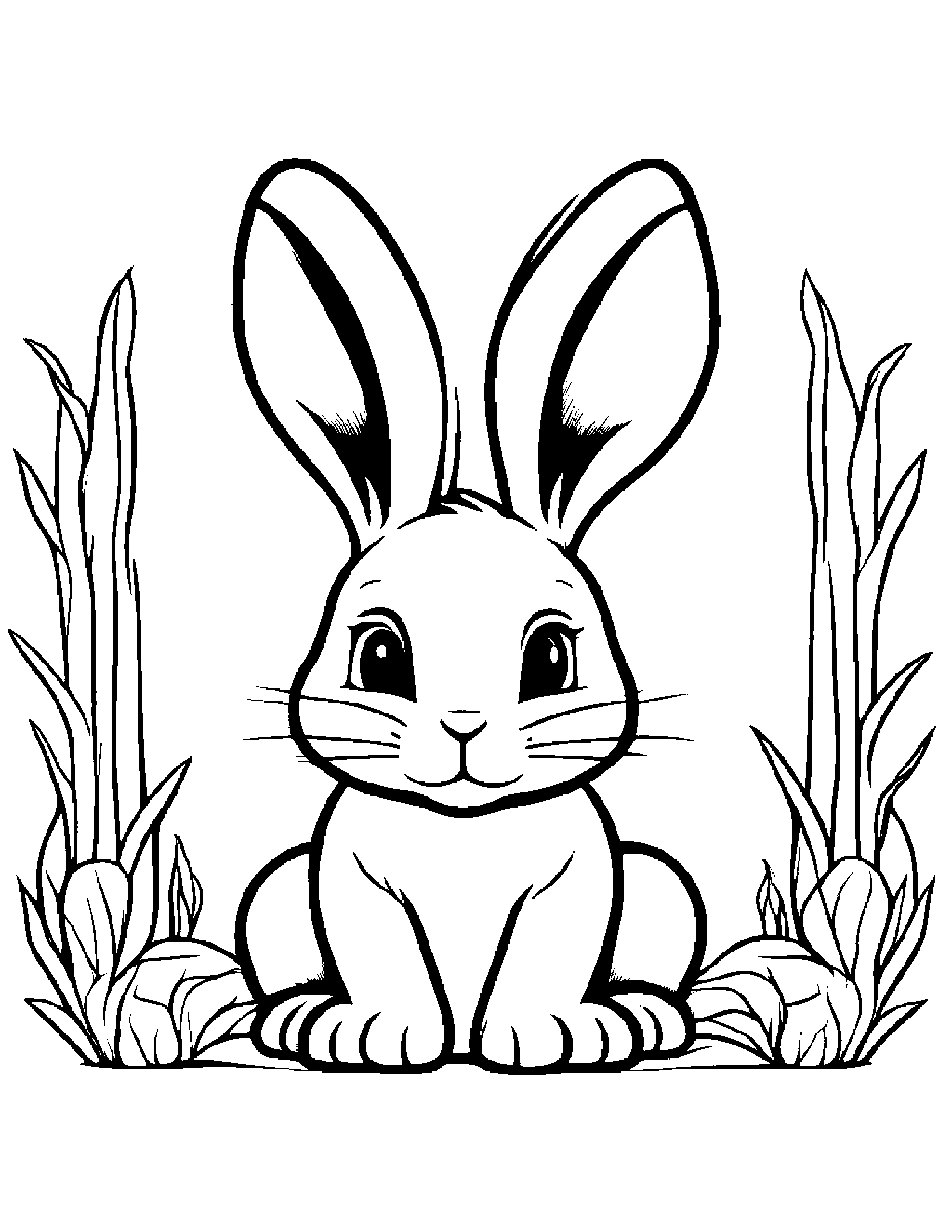Bunny #2 Coloring Page (Free Printable PDF)