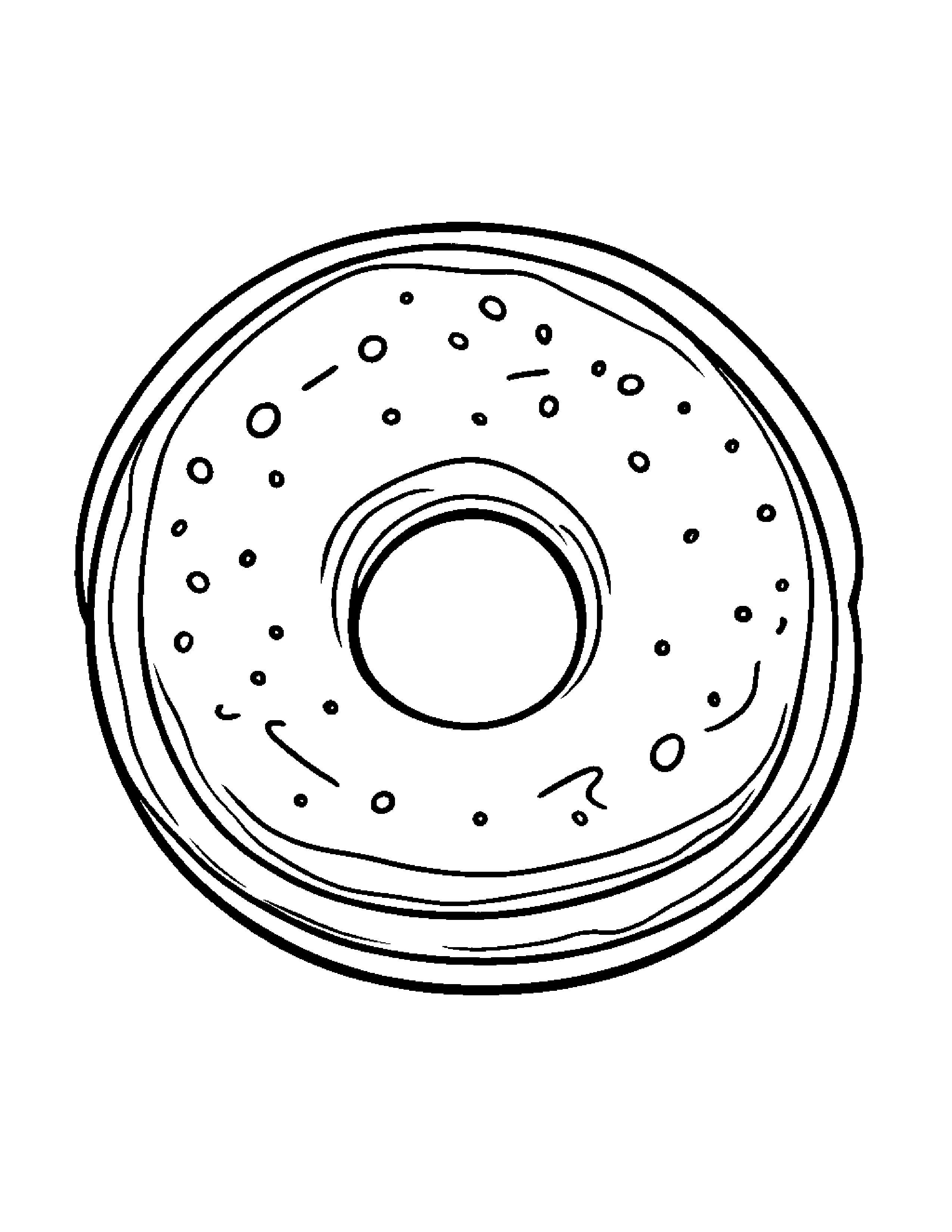 Baby Donut #2 Coloring Page (Free Printable PDF)