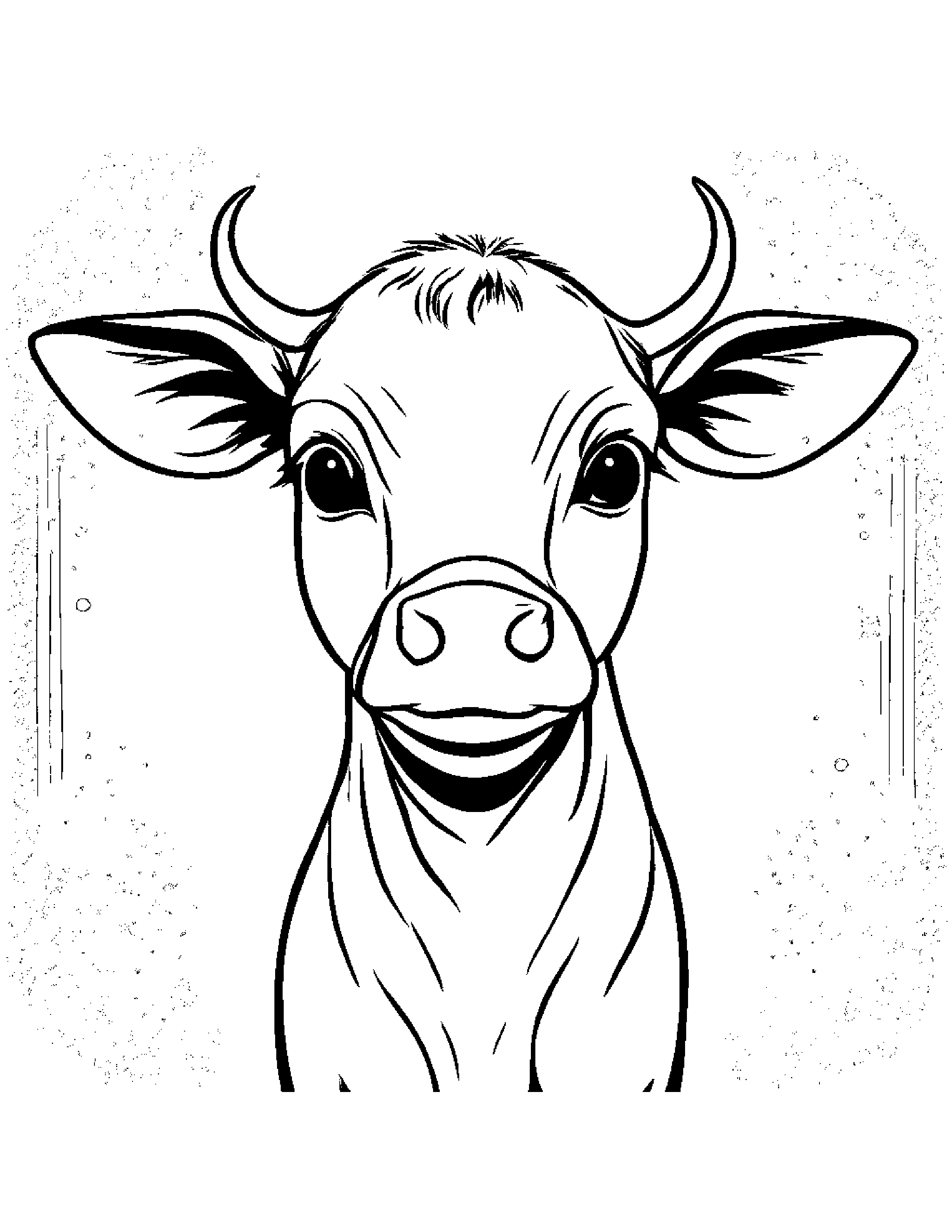 Calf With Sparkles #4 Coloring Page (Free Printable PDF)