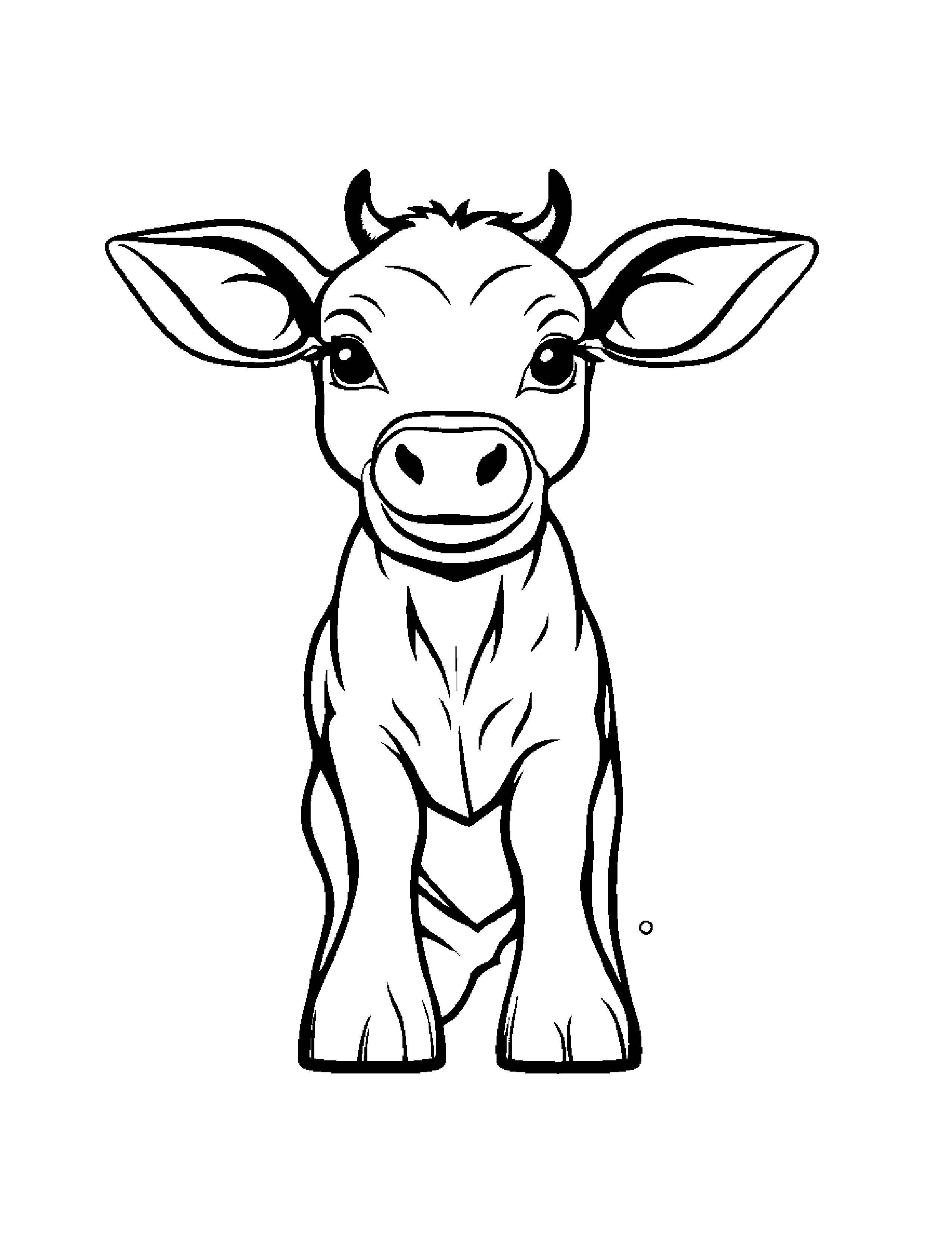 Calf With Sparkles Coloring Page (Free Printable PDF)