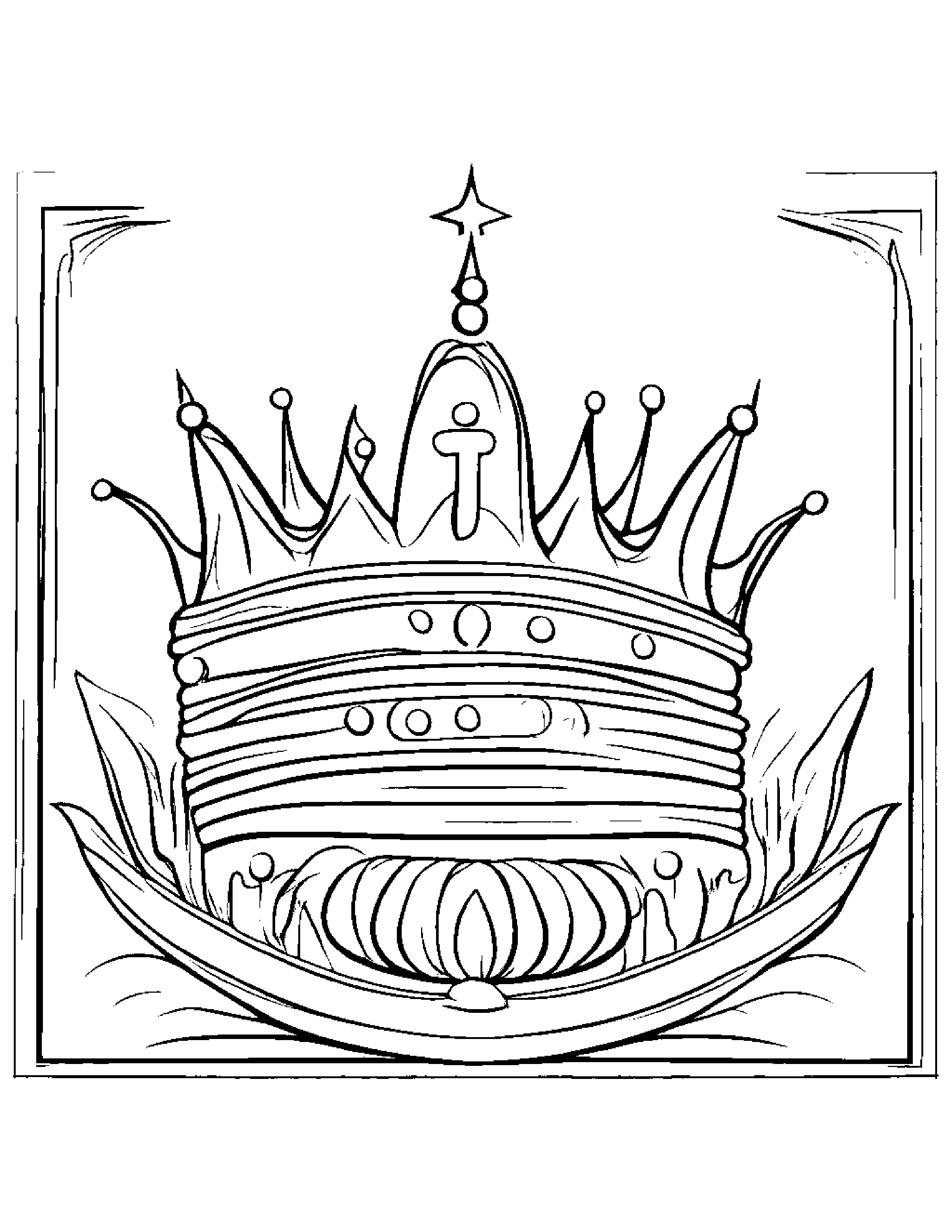 Crown Learning To Count To Ten #3 Coloring Page (Free Printable PDF)