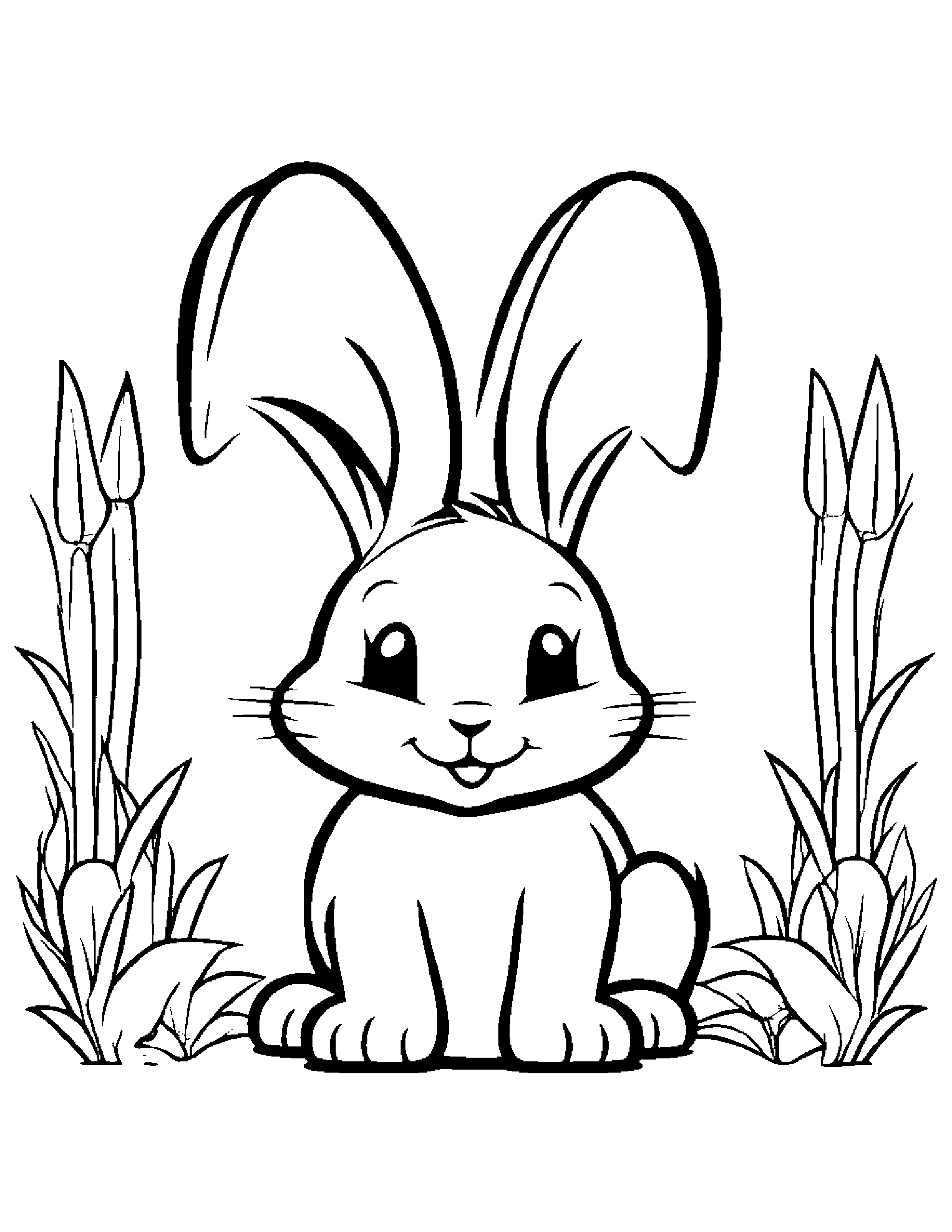 Happy Bunny #3 Coloring Page (Free Printable PDF)