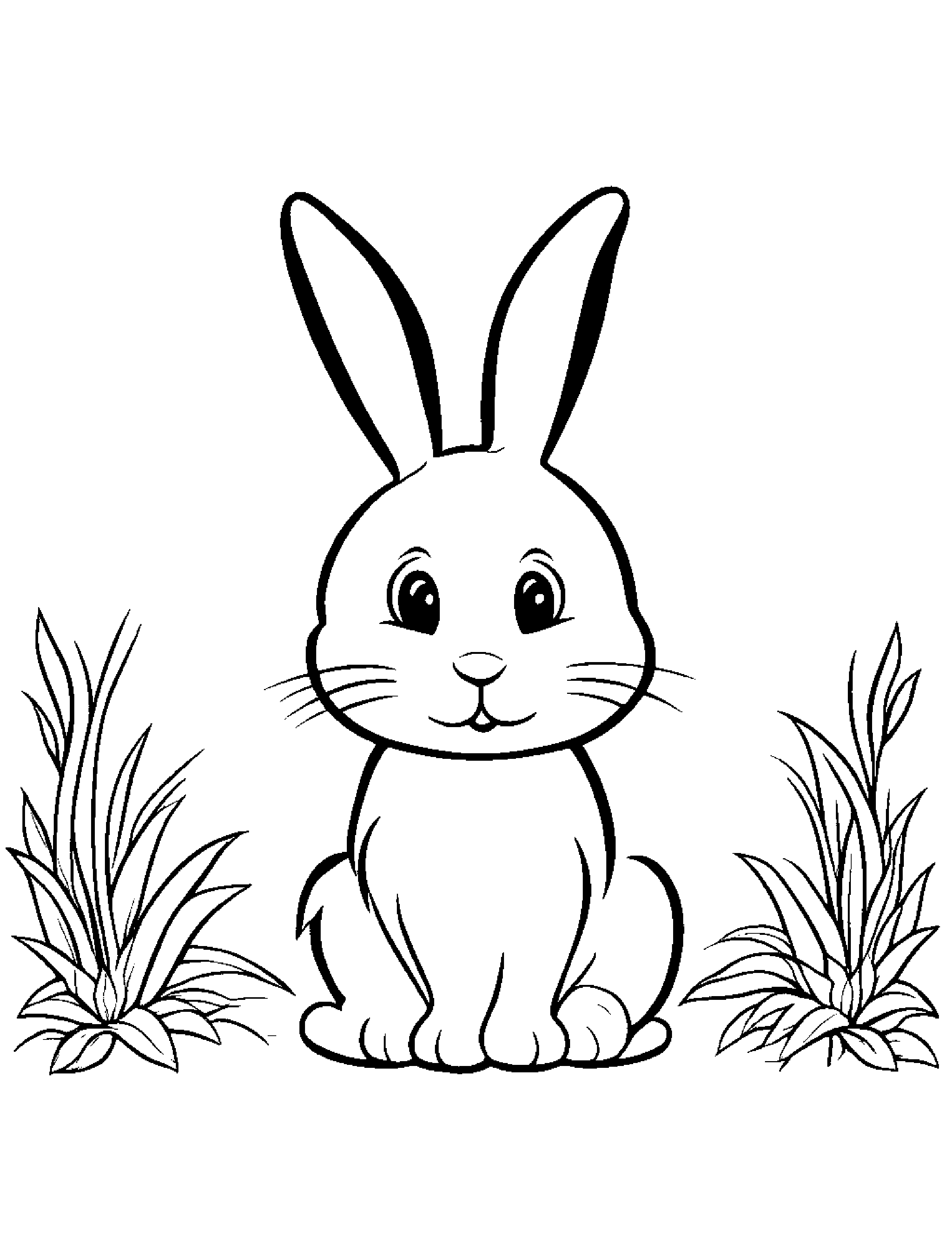 Happy Bunny #4 Coloring Page (Free Printable PDF)