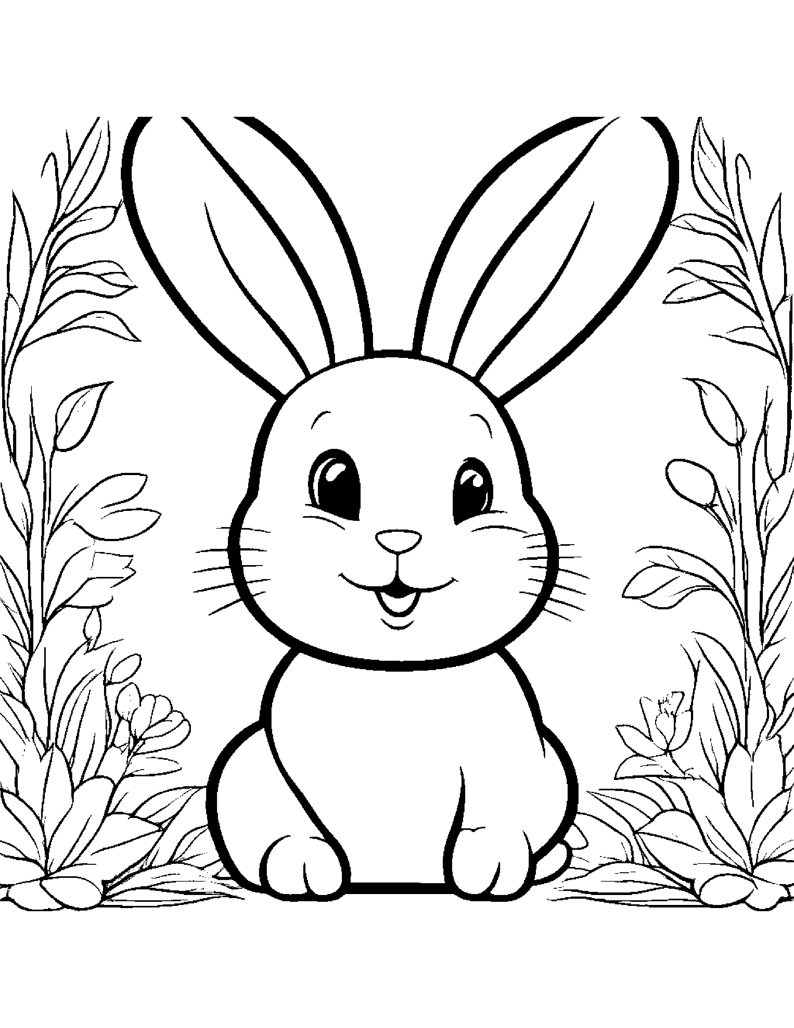 Happy Bunny #5 Coloring Page (Free Printable PDF)