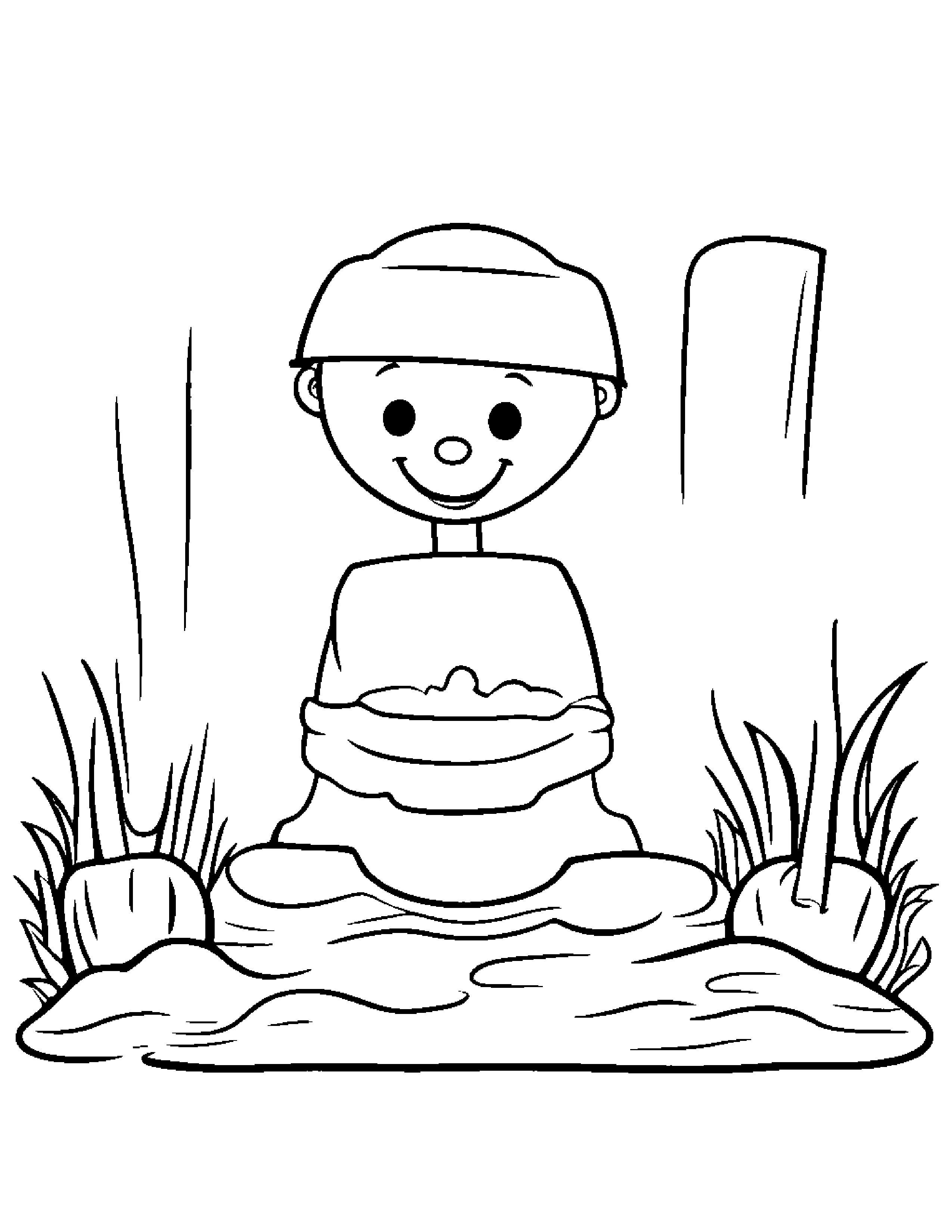 Happy Shovel Coloring Page (Free Printable PDF)