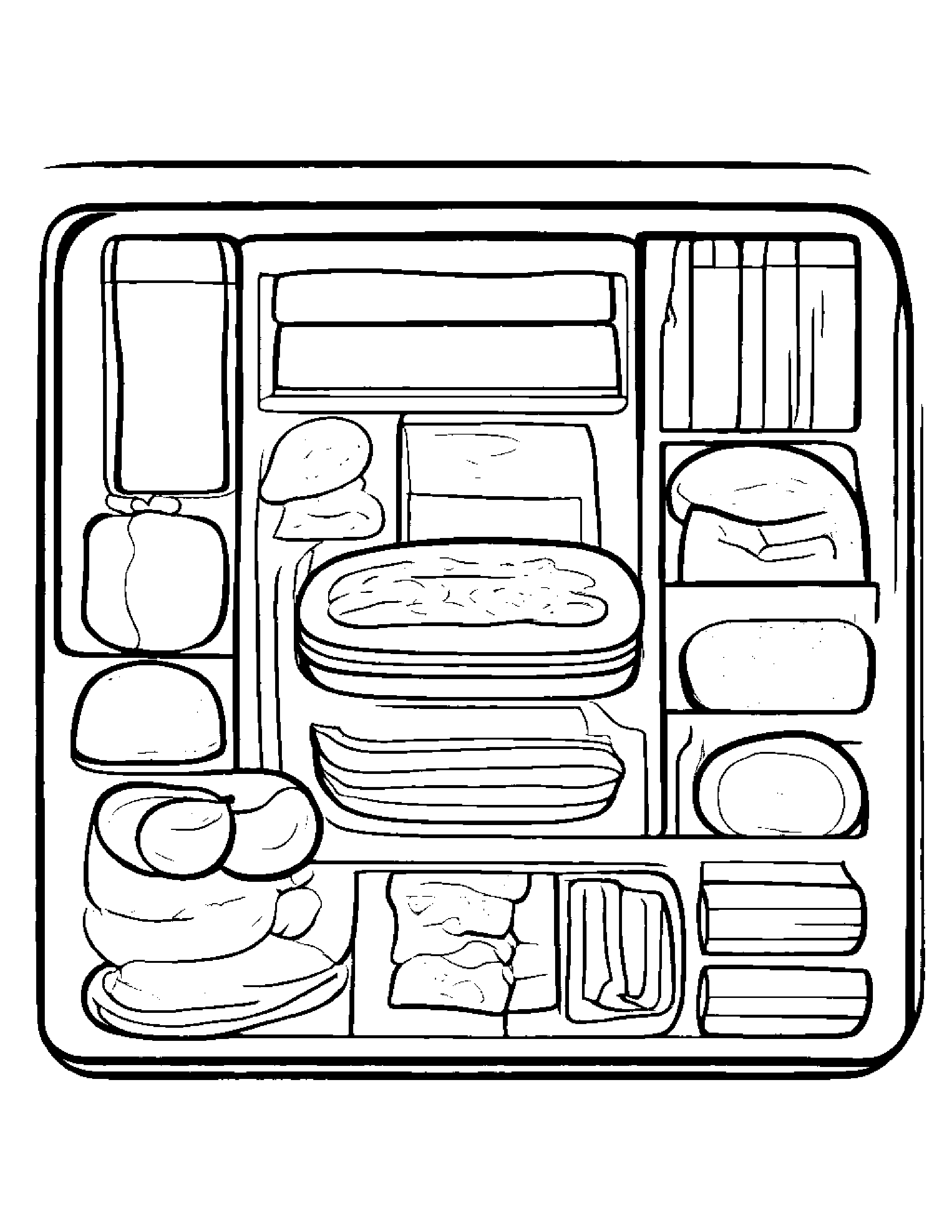 Lunchbox Learning To Count To Ten #3 Coloring Page (Free Printable PDF)