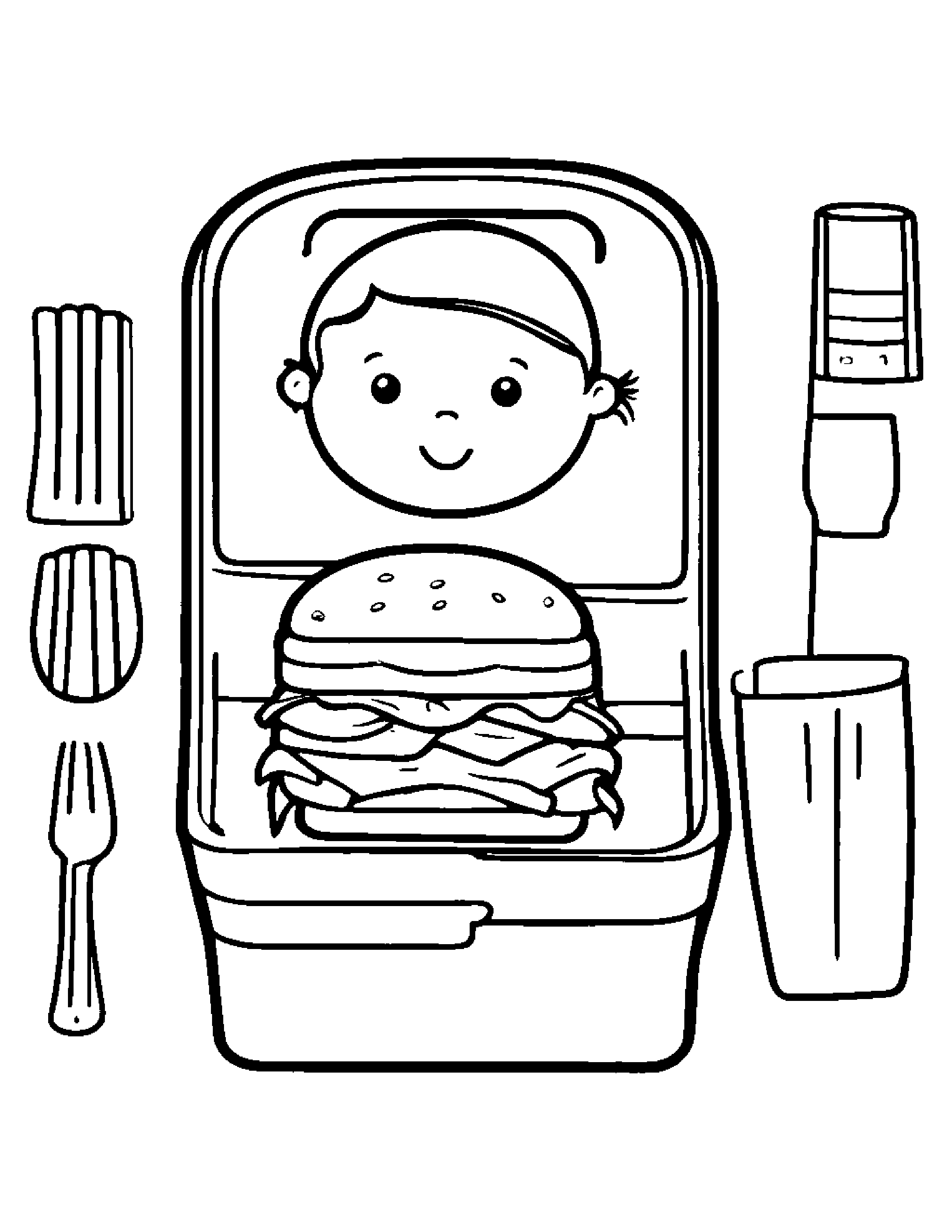 Lunchbox Learning To Count To Ten Coloring Page (Free Printable PDF)
