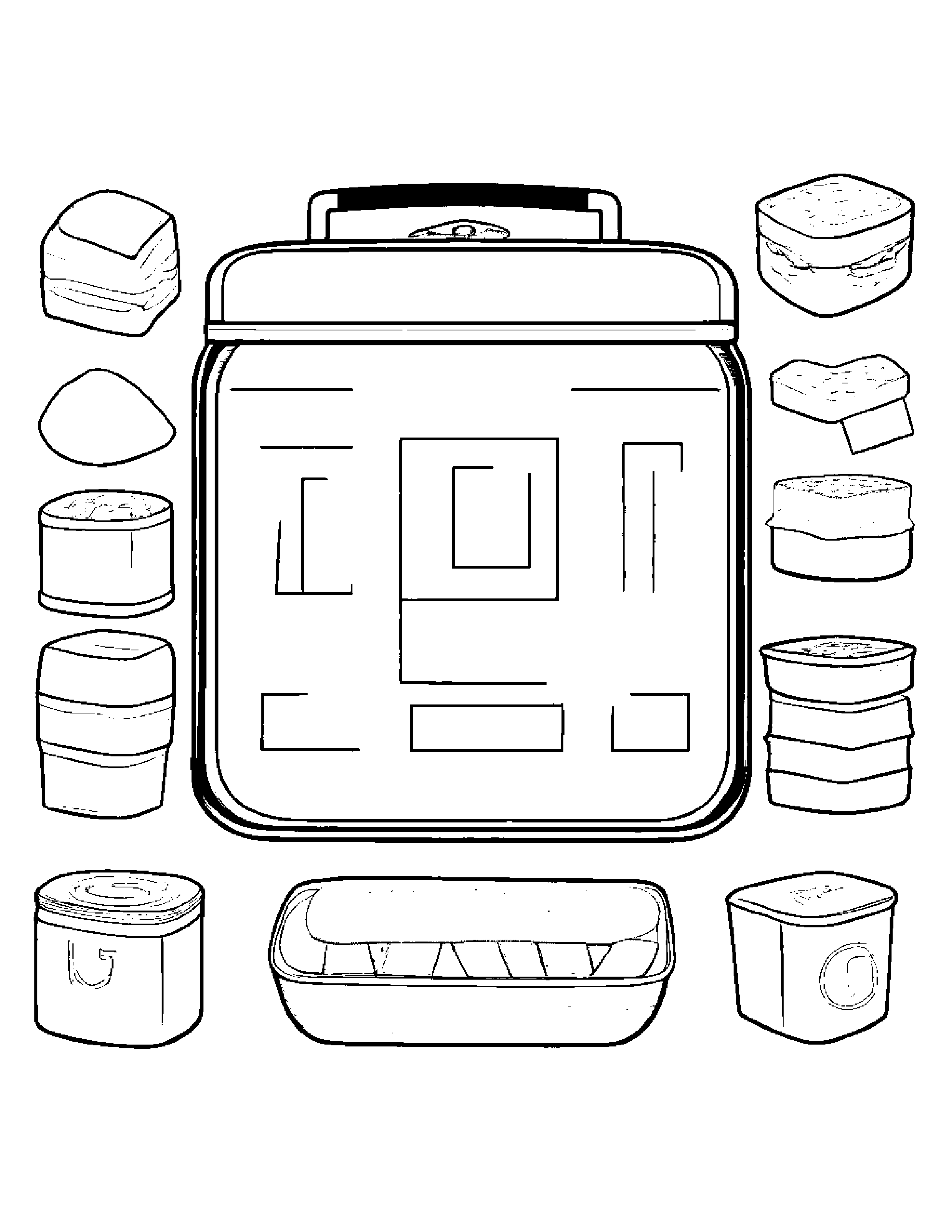 Lunchbox Practicing The Alphabet #2 Coloring Page (Free Printable PDF)