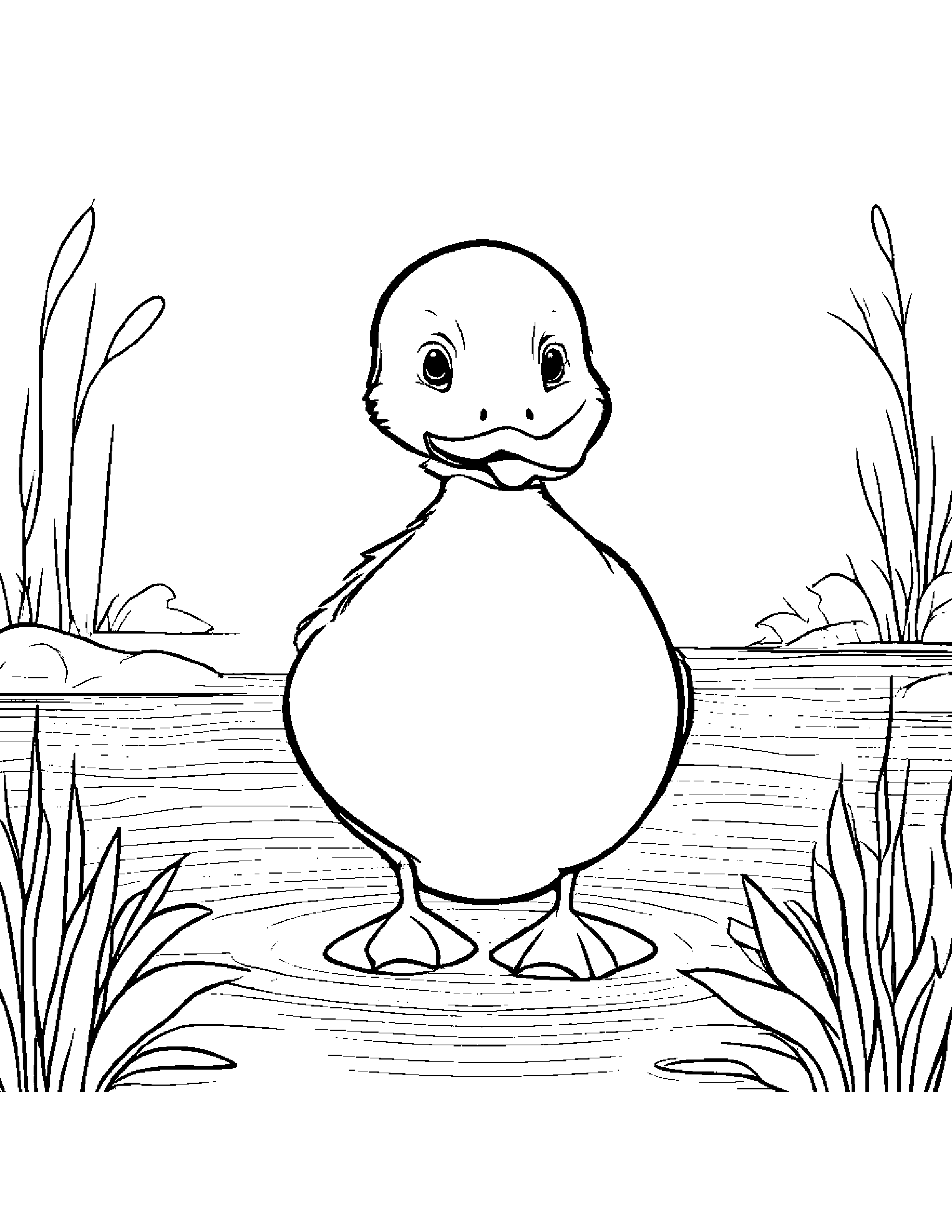 Merry Duckling Counting Coloring Page (Free Printable PDF)
