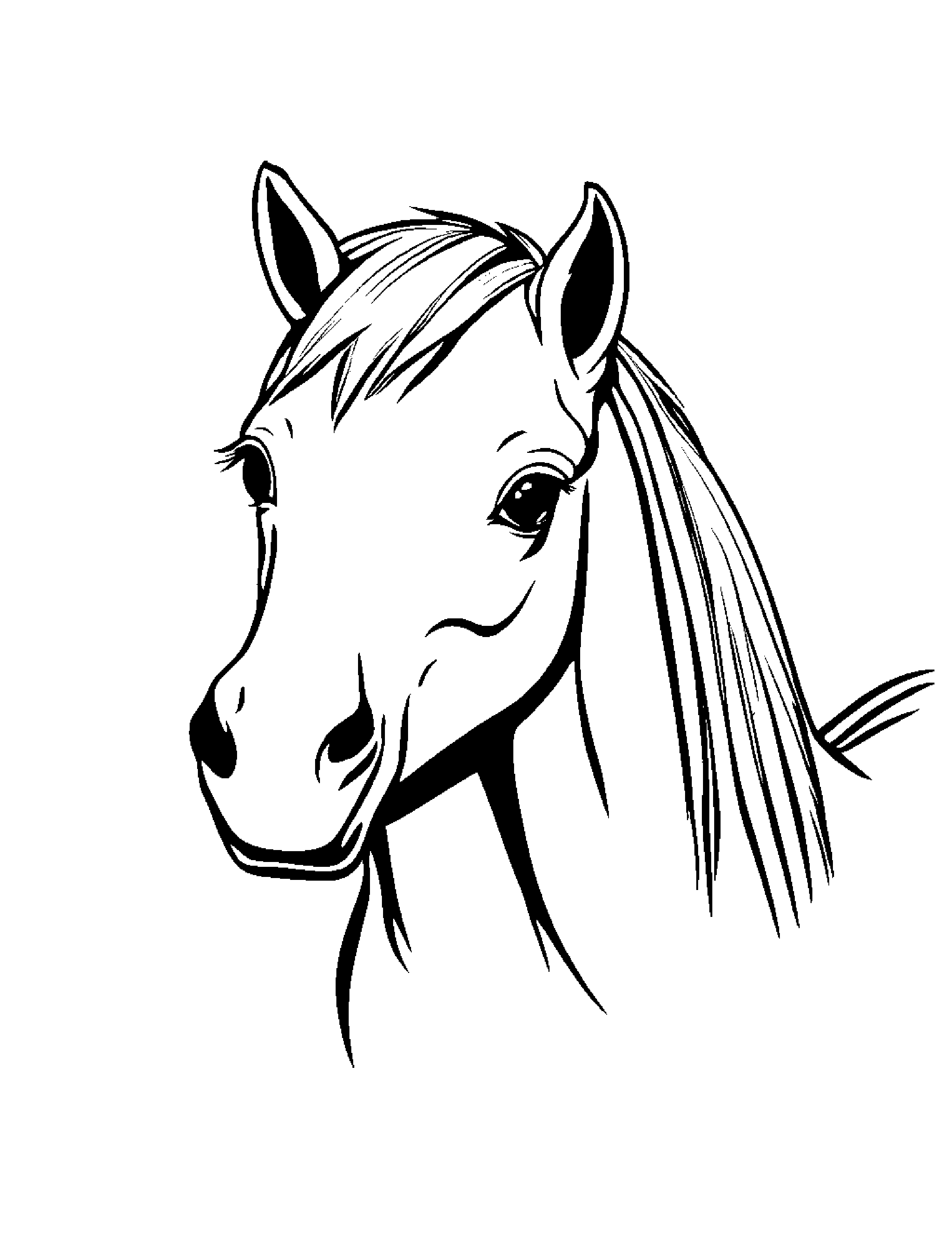 Merry Foal Practicing Shapes #4 Coloring Page (Free Printable PDF)