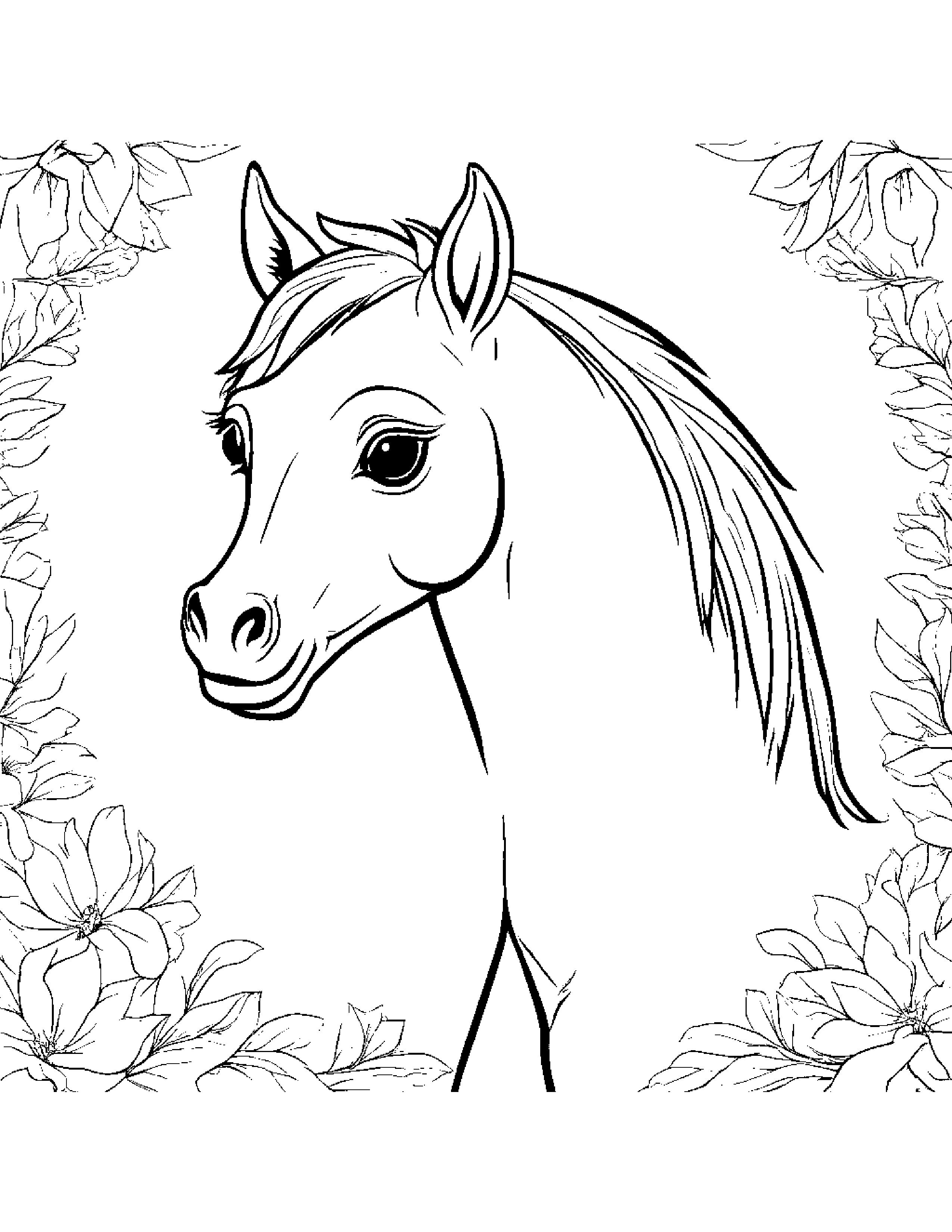 Merry Foal Practicing Shapes #5 Coloring Page (Free Printable PDF)