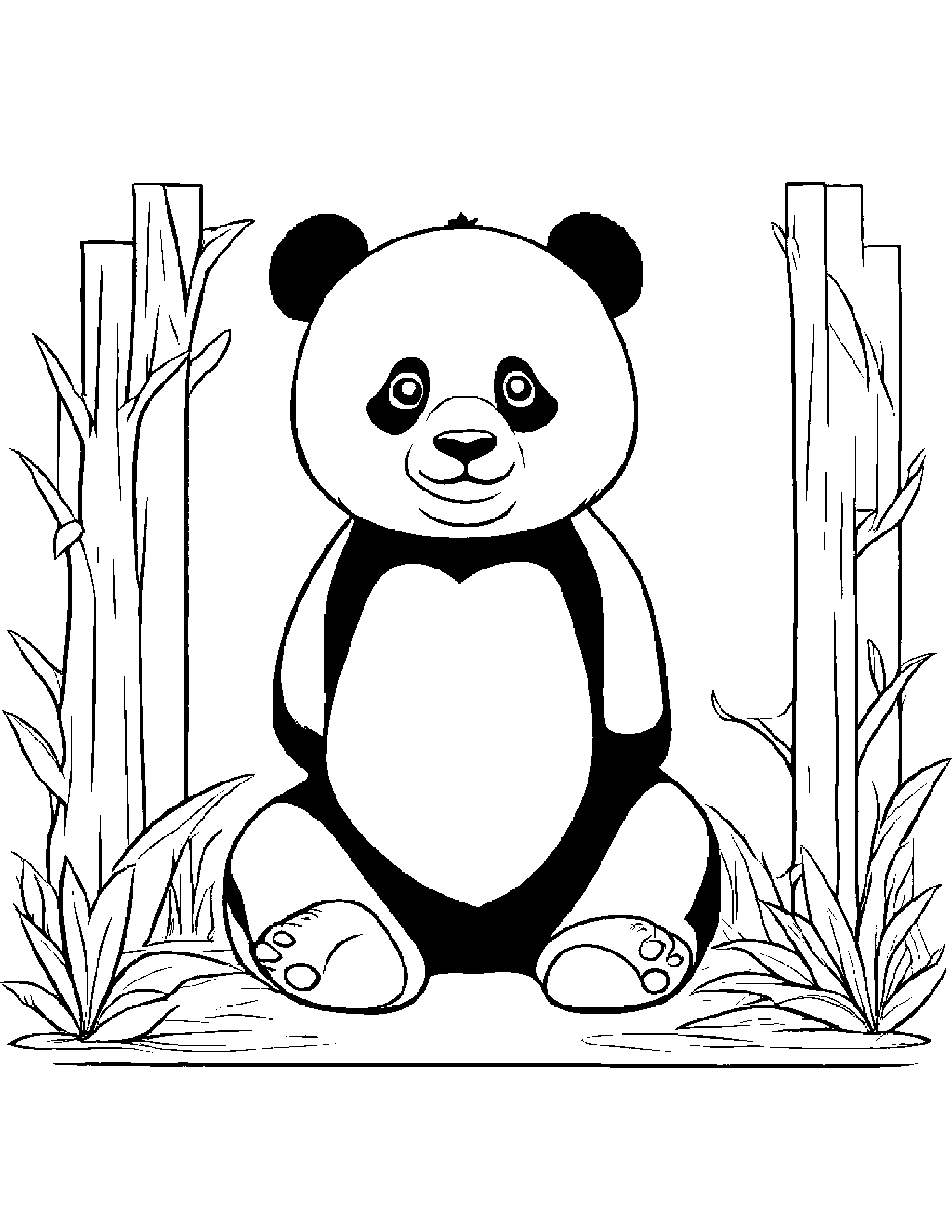 Panda Practicing The Alphabet #2 Coloring Page (Free Printable PDF)