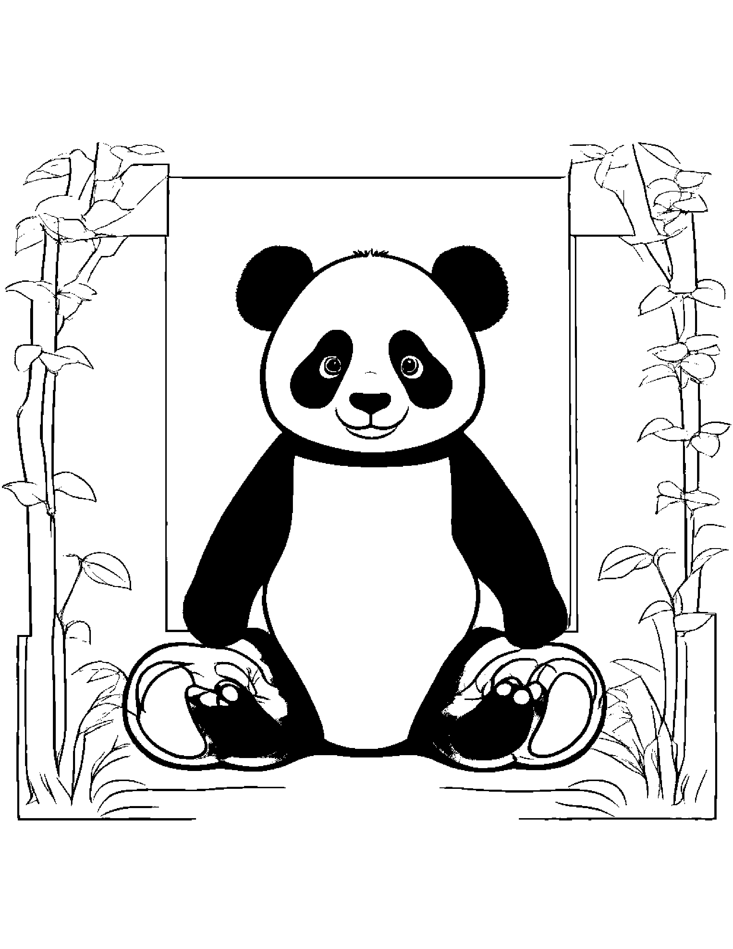 Panda Practicing The Alphabet Coloring Page (Free Printable PDF)