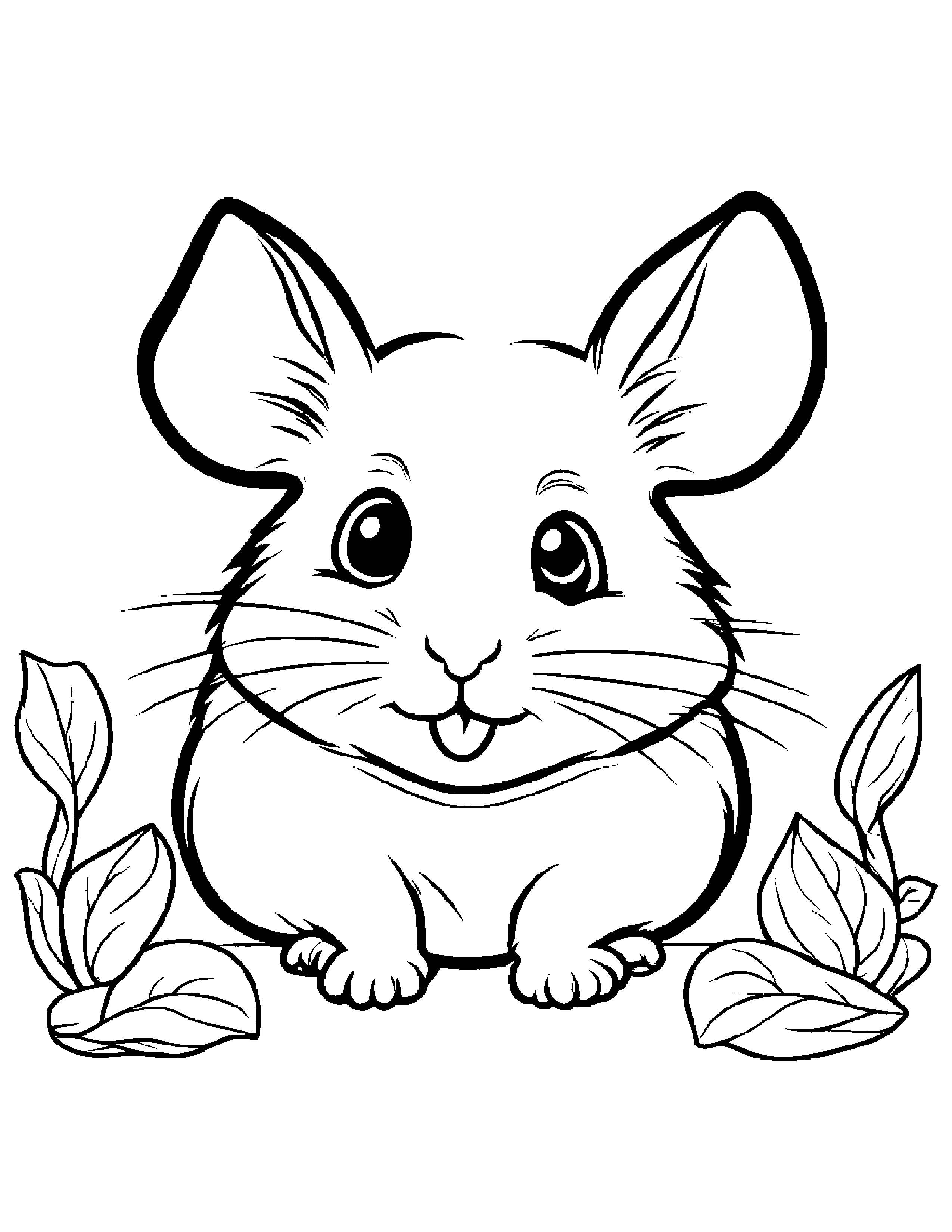 Playful Hamster Making Silly Faces #2 Coloring Page (Free Printable PDF)