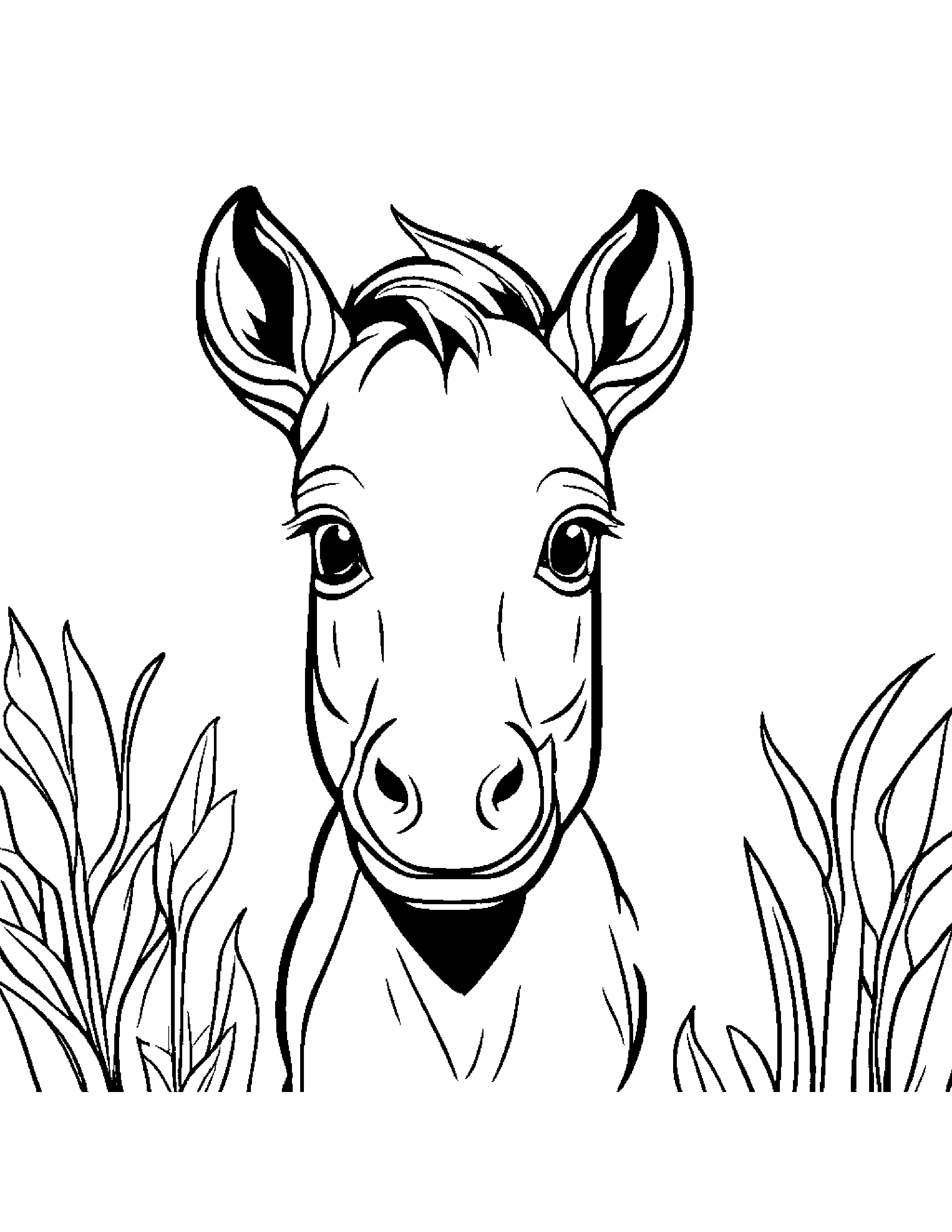 Quiet Foal Smiling #3 Coloring Page (Free Printable PDF)
