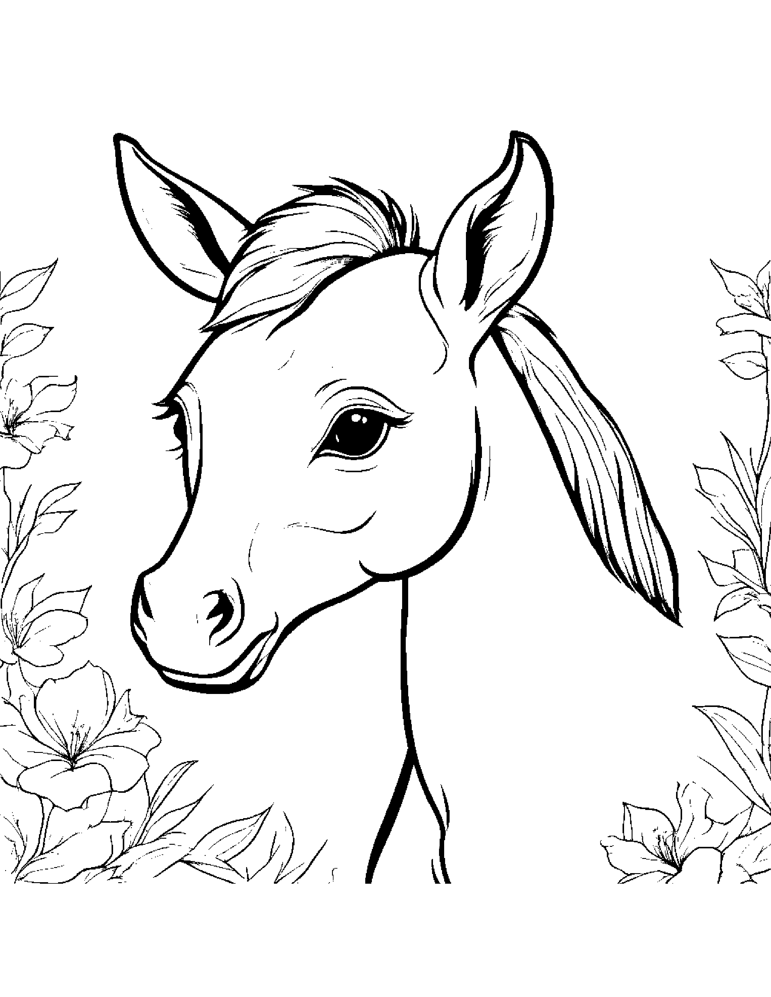 Quiet Foal Smiling #5 Coloring Page (Free Printable PDF)