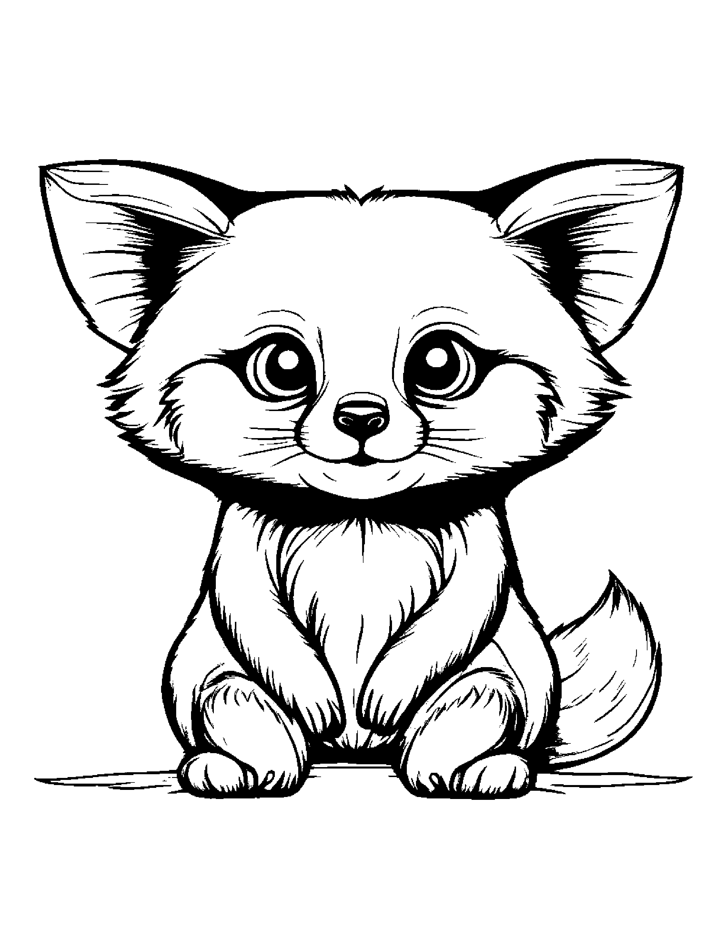 Red Panda Counting #3 Coloring Page (Free Printable PDF)