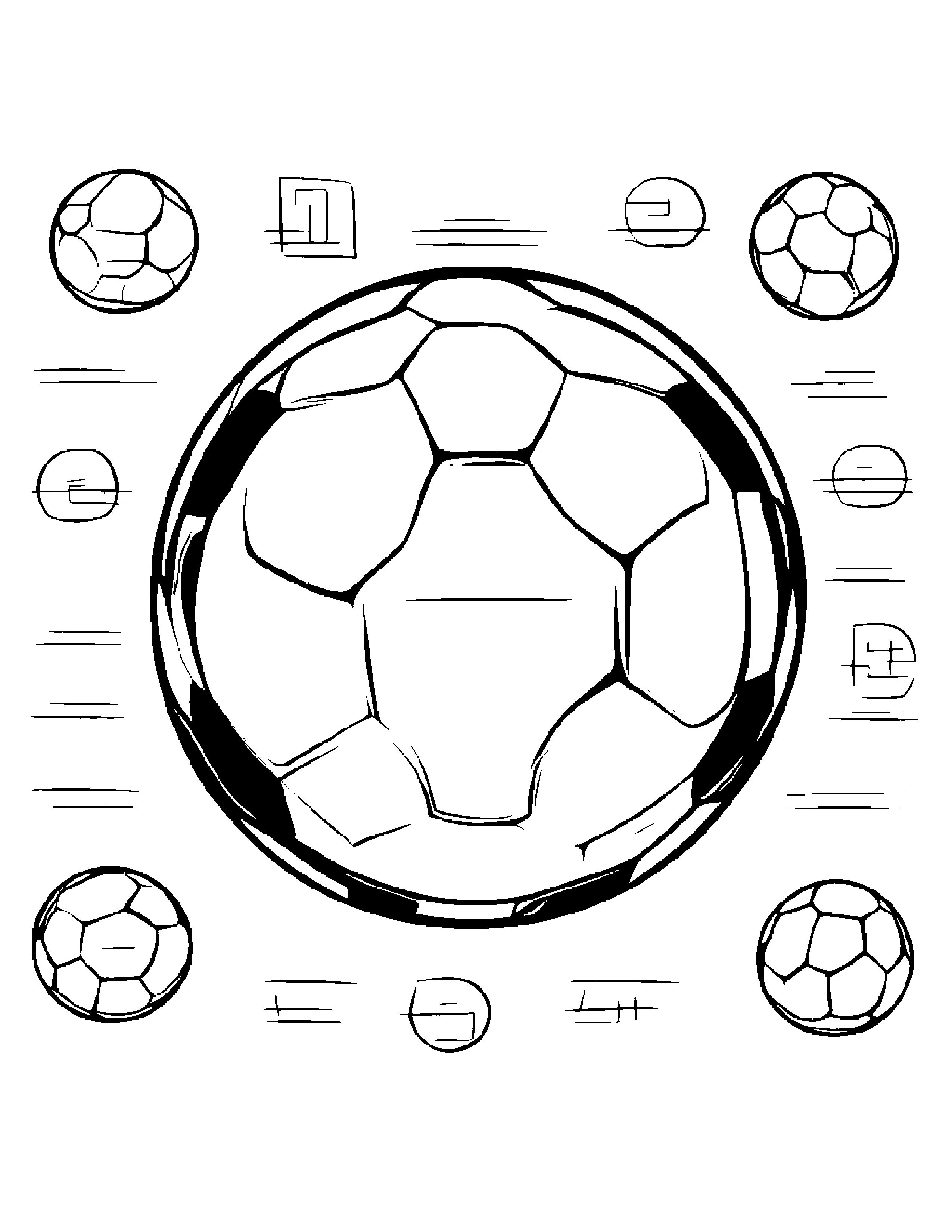 Soccer Ball Learning To Count To Ten #2 Coloring Page (Free Printable PDF)