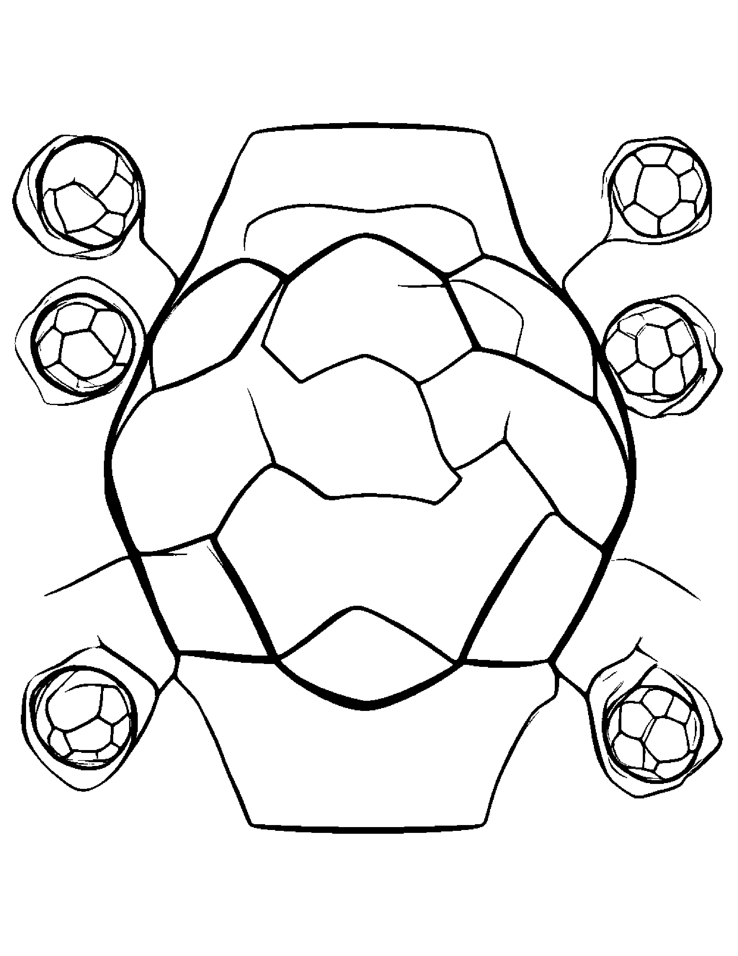 Soccer Ball Learning To Count To Ten Coloring Page (Free Printable PDF)