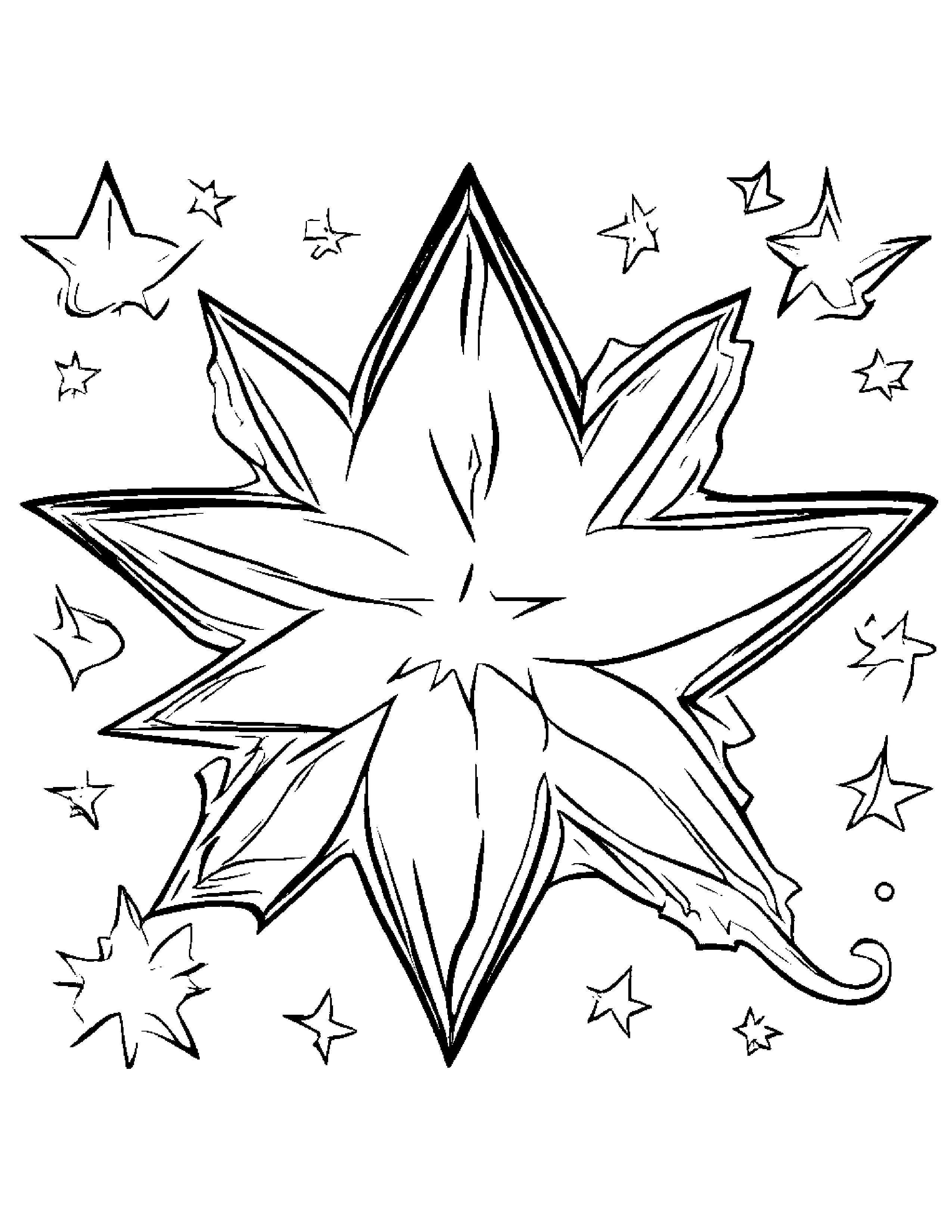 Star Wand Counting #2 Coloring Page (Free Printable PDF)